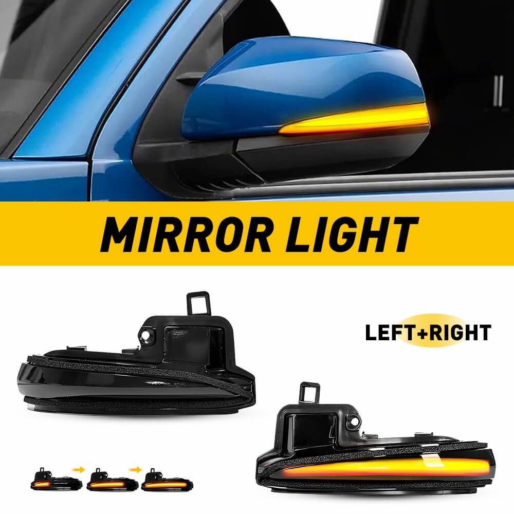 Sequential Amber Side Mirror Turn Signal Light Compatible with 2016-2023 Toyota Tacoma, Highlander, Alphard, RAV4, Sienna & Lexus LM - Enhances Safety & Style for Night Driving and Urban Commuting