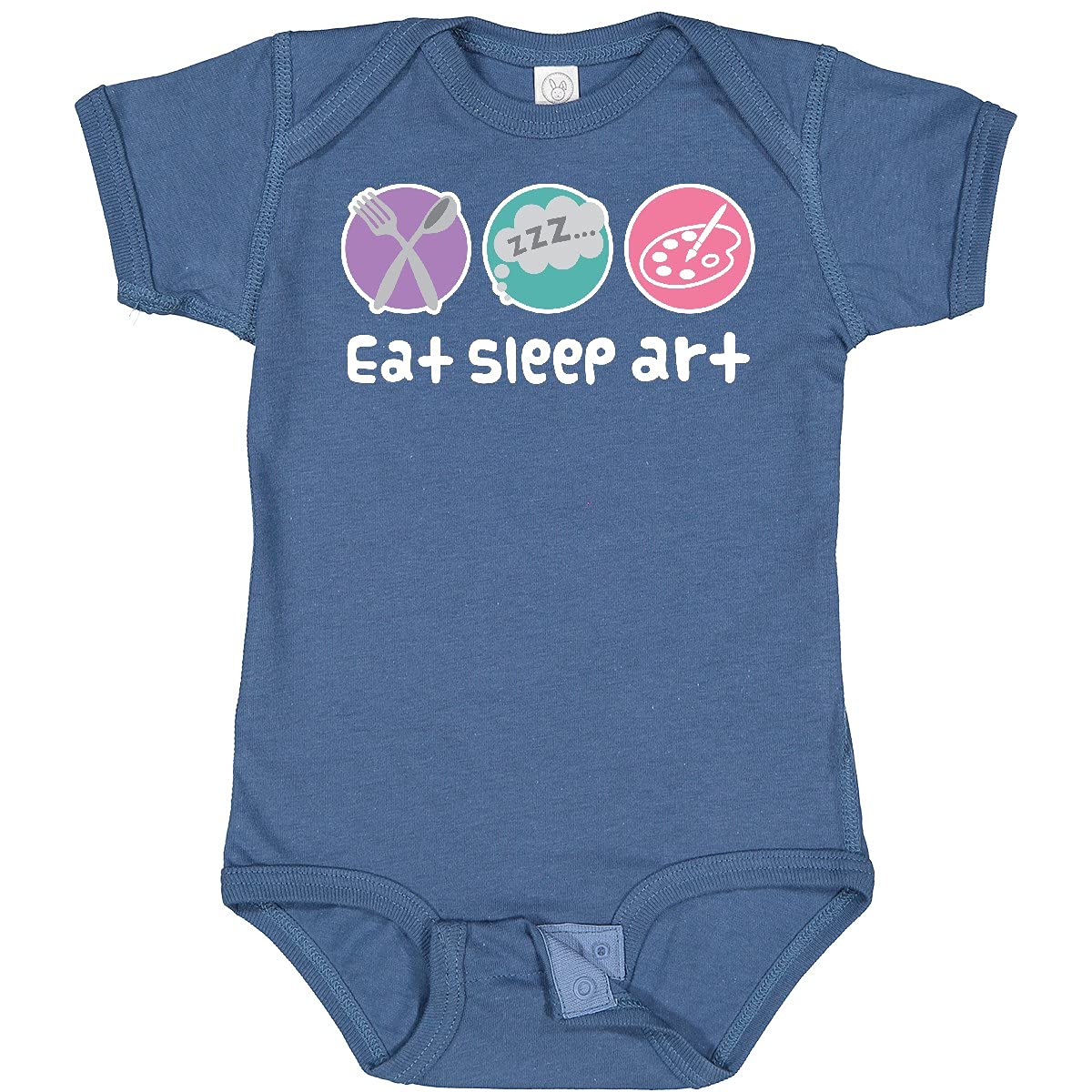 Inktastic Artist Painting Eat Sleep Art Baby Bodysuit - Cute Unisex Infant Onesie for Newborns & Toddlers - Perfect Gift for Creative Parents & Art Lovers - Great for Playtime, Daycare & Family Photos