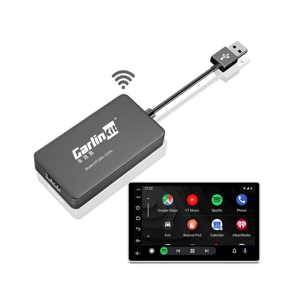 CarlinKit Wireless CarPlay & Android Auto Adapter for Cars - 2-in-1 Dongle with Low Power Consumption, Plug & Play, Screen Mirroring, OTA Updates, Google Maps Support | Perfect for Tesla, Toyota, Honda & More