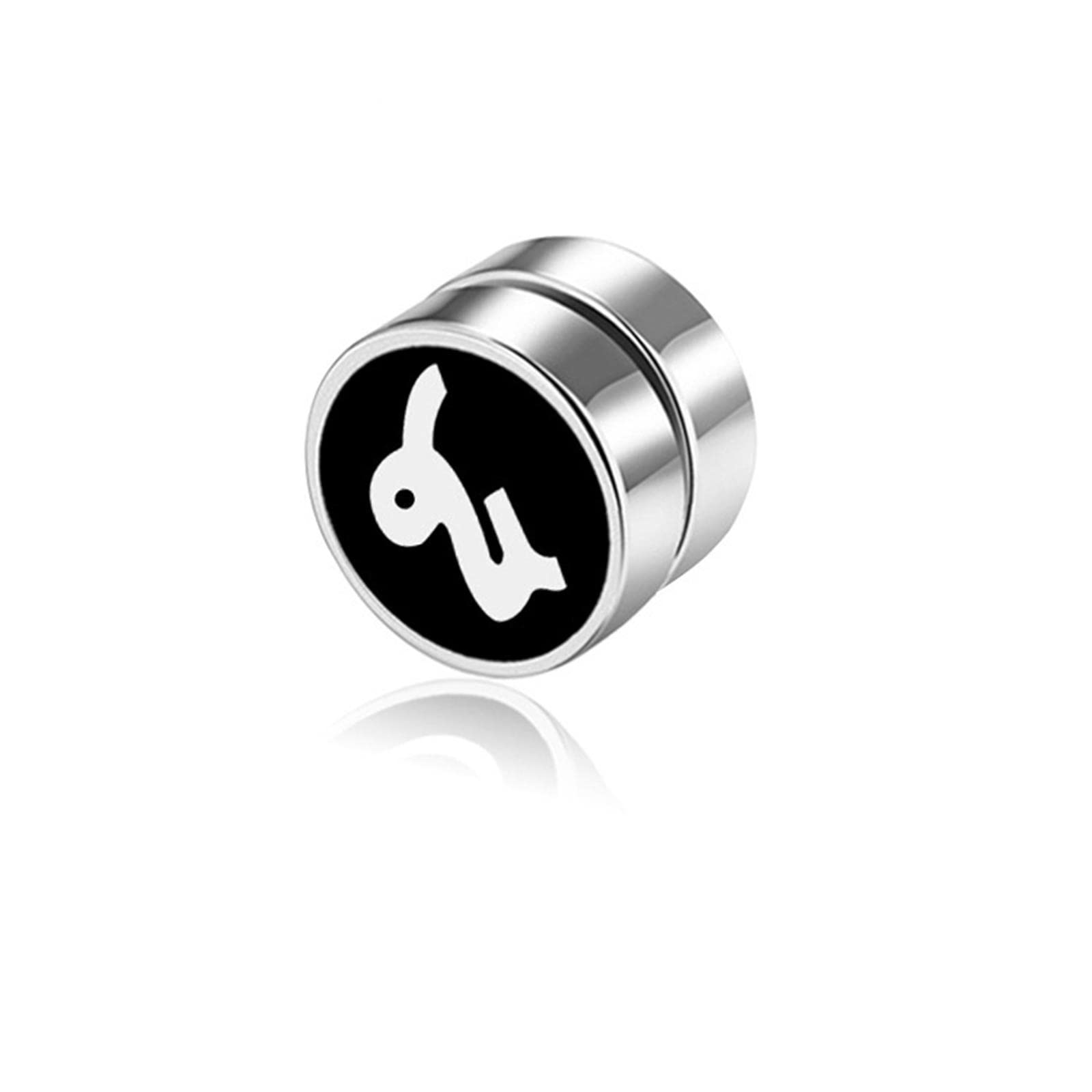 12 Constellation Magnetic Clip-On Earrings for Women & Men - Stainless Steel Non-Piercing Stud Earrings with Horoscope & Astrology Star Signs - Perfect for Everyday Wear, Gifts & Zodiac Lovers