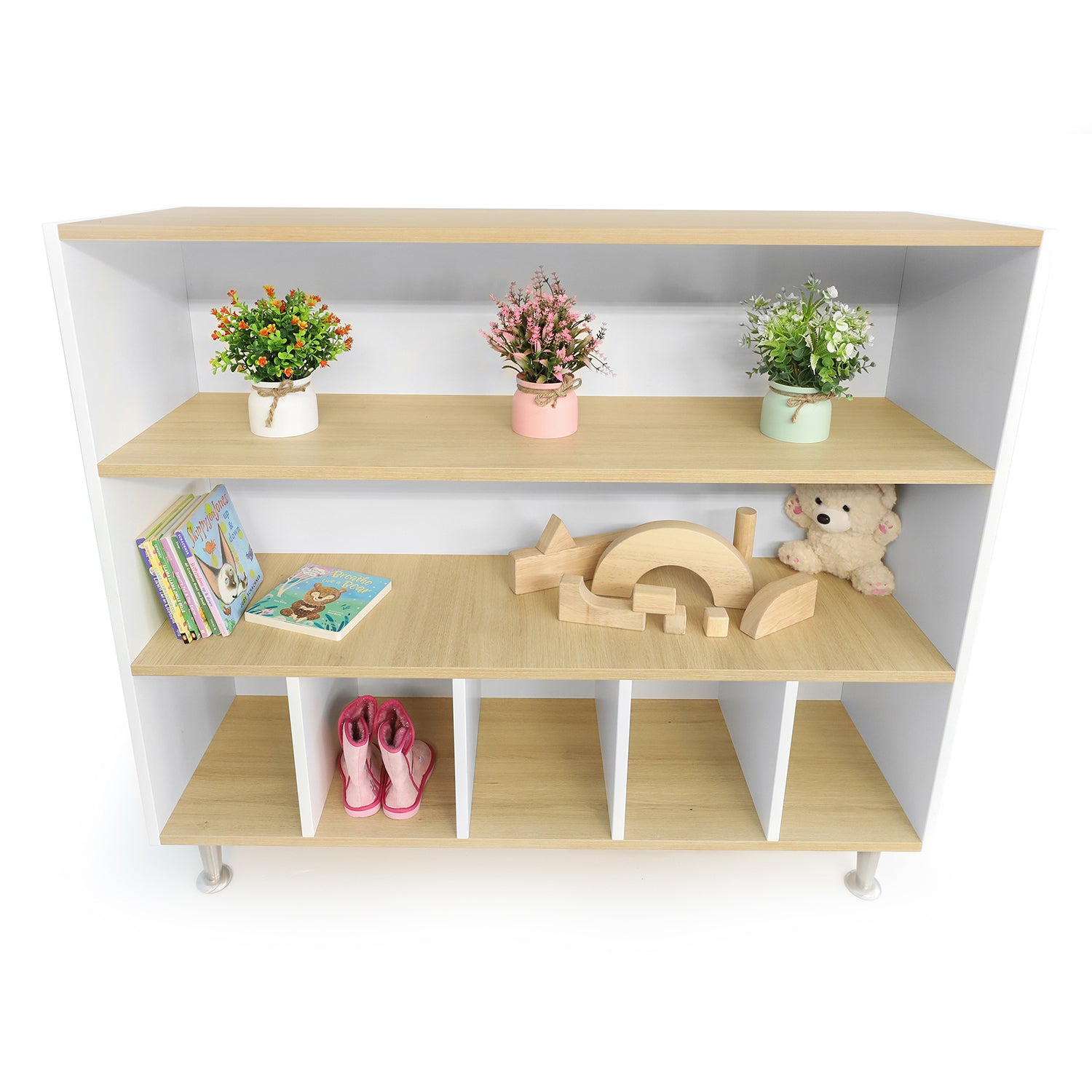 Elevated™ Cubby and Shelf Cabinet WB1952 - Stylish Storage Organizer for Home, Office, and Kids Room - Perfect for Books, Toys, and Decorative Display