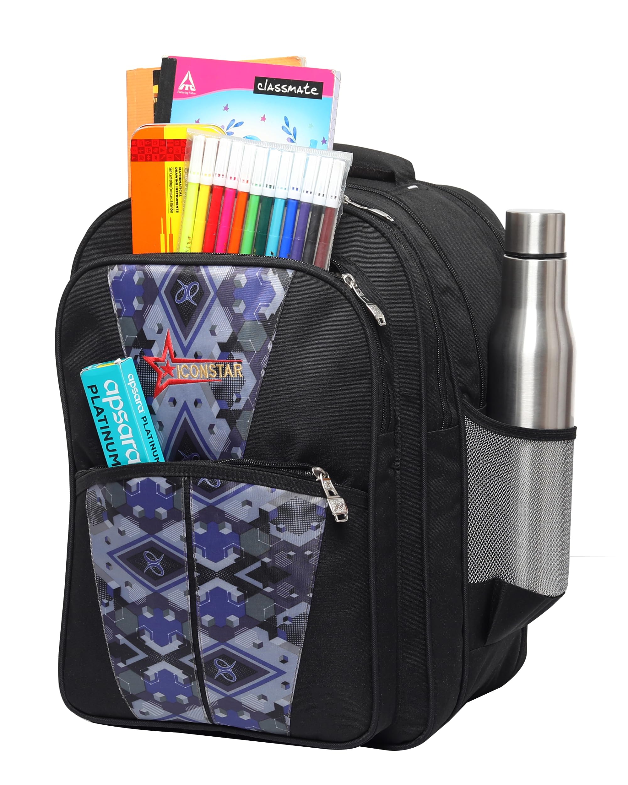 ICONSTAR Kids School Backpack 10L - Lightweight Durable School Bag for Boys & Girls (LKG, UKG, 1st Grade) - Perfect for Daily Use, Books & Lunch Box