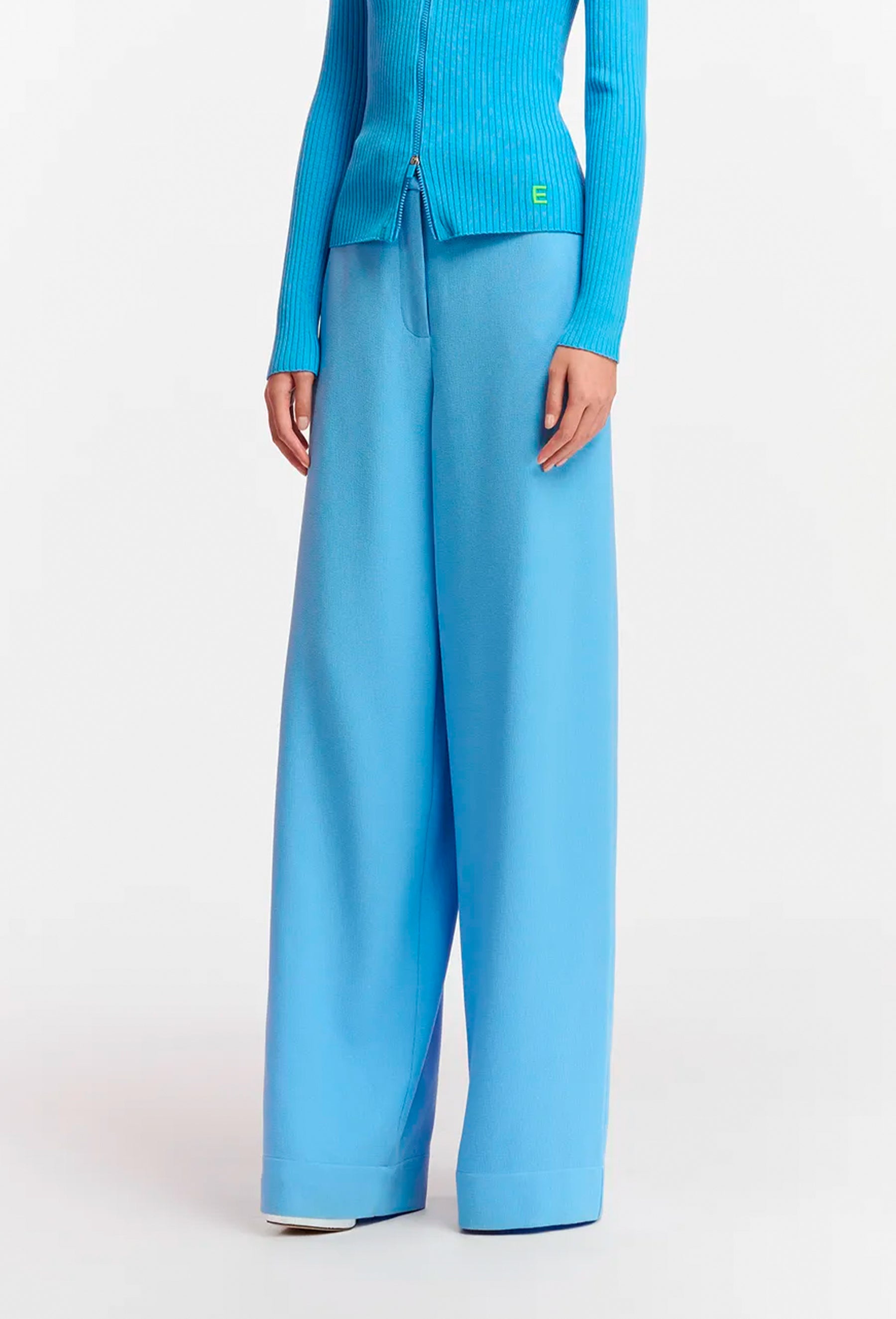 Essentiel Antwerp Women's Fall Pants in Blue - Stylish Casual Trousers for Autumn Outfits & Office Wear