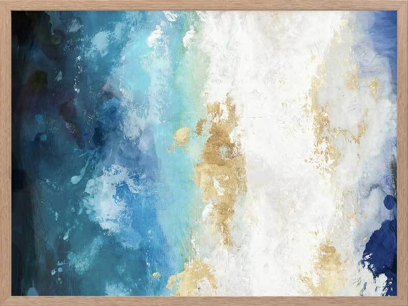 Cold Water Framed Art Print - Modern Ocean Wall Decor for Living Room, Bedroom & Office - Perfect Coastal Home Decor & Gift Idea