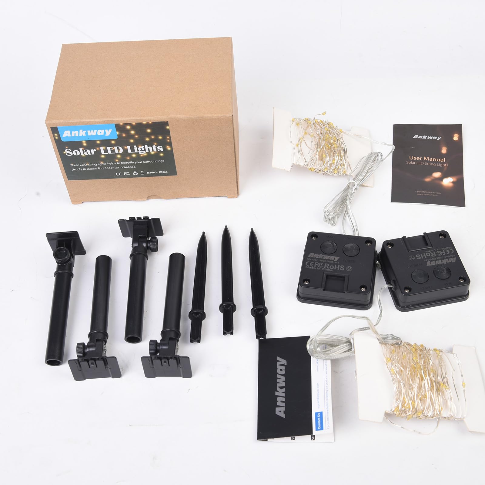 Ankway 200LED Solar Fairy Lights Waterproof Outdoor, Solar Powered String Lights for Garden, Patio, Yard, Wedding, Party Decoration