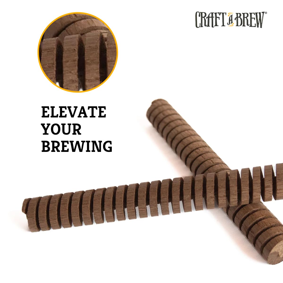 Craft A Brew - American Oak Infusion Spirals - Medium Toast - Home Beer Brewing Kit - Barrel Aged Flavor Enhancer with Warm Vanilla Notes - 2 Large Oak Aging Spirals for 5-6 Gallon Batches - Perfect for Craft Beer, Whiskey & Wine Aging at Home