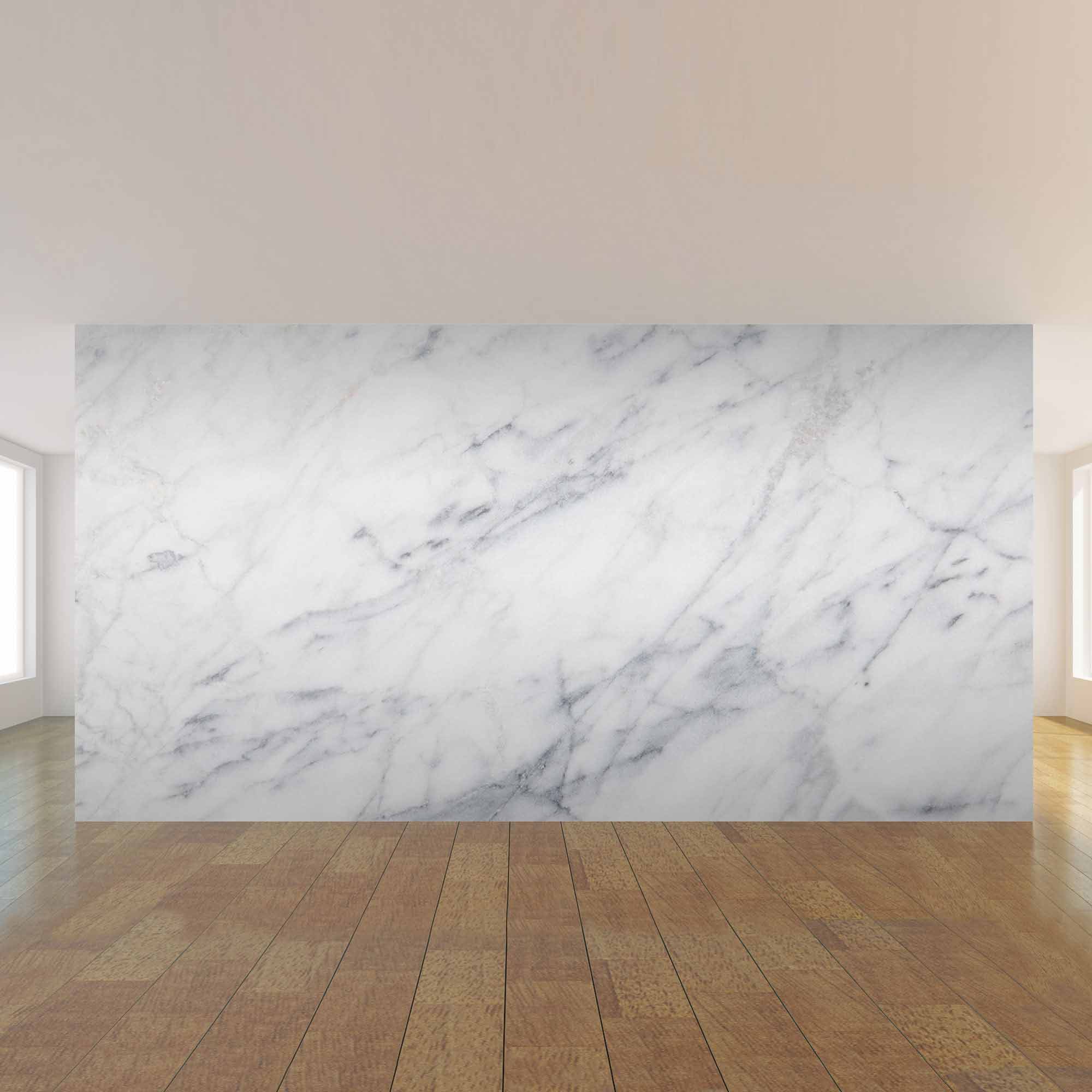 White and Grey Marble Peel and Stick Wallpaper - Self-Adhesive Removable Mural (24