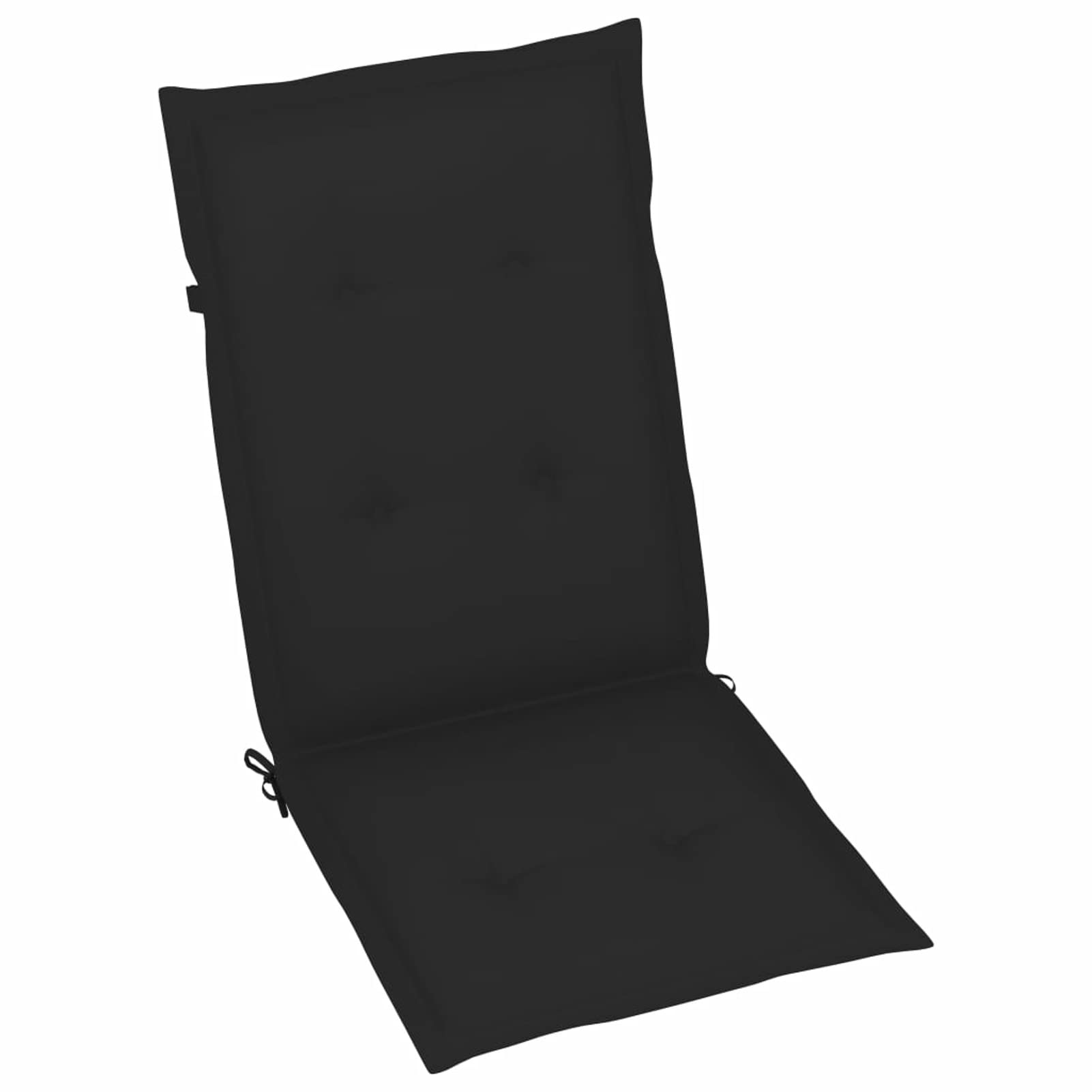 Tidyard 4-Piece Outdoor Garden Chair Cushion Set - Waterproof Black Patio Seat & Back Cushions (47.2x19.7x1.2 Inches) for Lawn, Deck, Poolside Furniture - Durable Fabric for All-Weather Use
