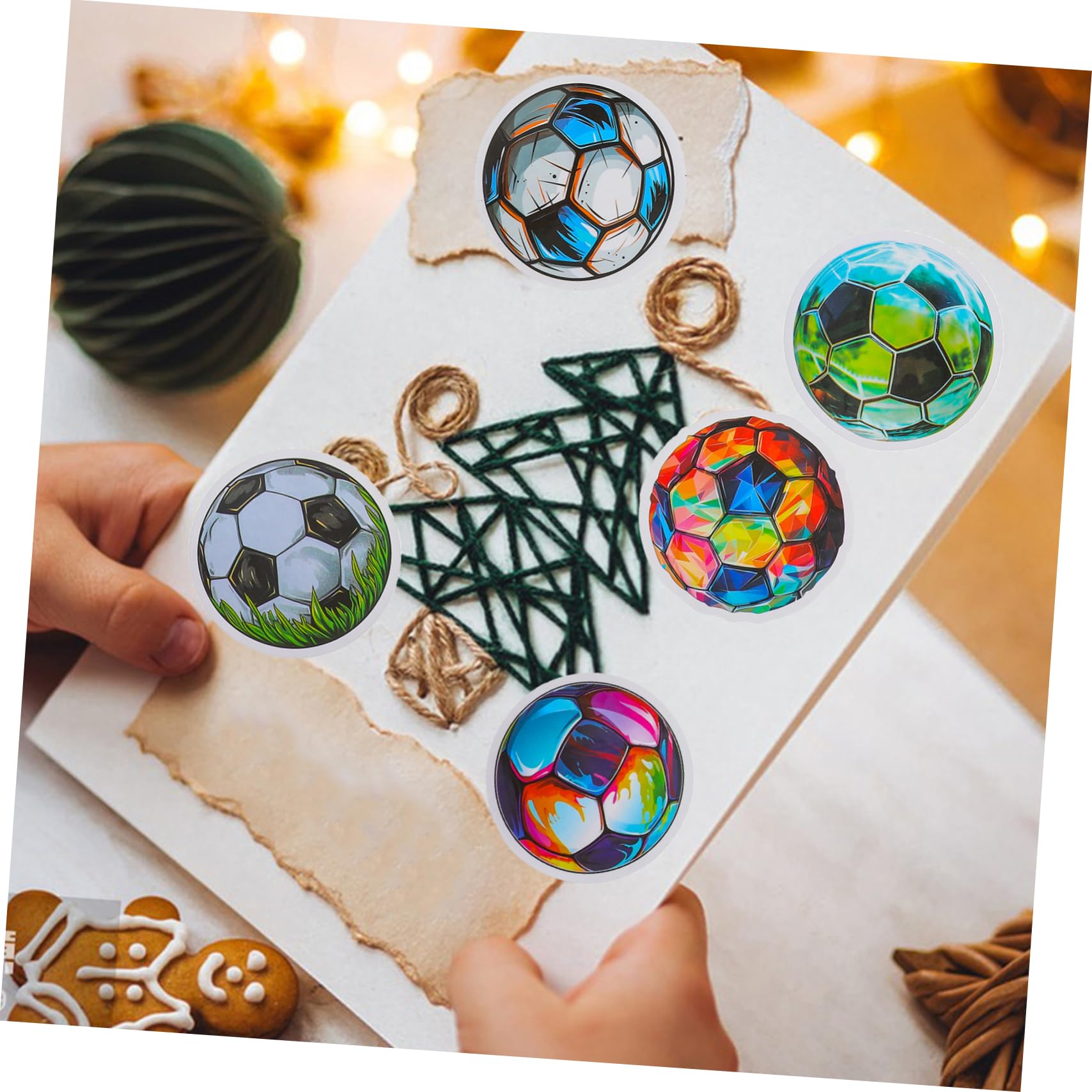 Outanaya 250 Pcs Football Stickers - DIY Soccer Sports Ball Decals for Scrapbooking, Water Bottles, Laptops & Notebooks - Perfect for Fans, Players & Team Spirit Decorations
