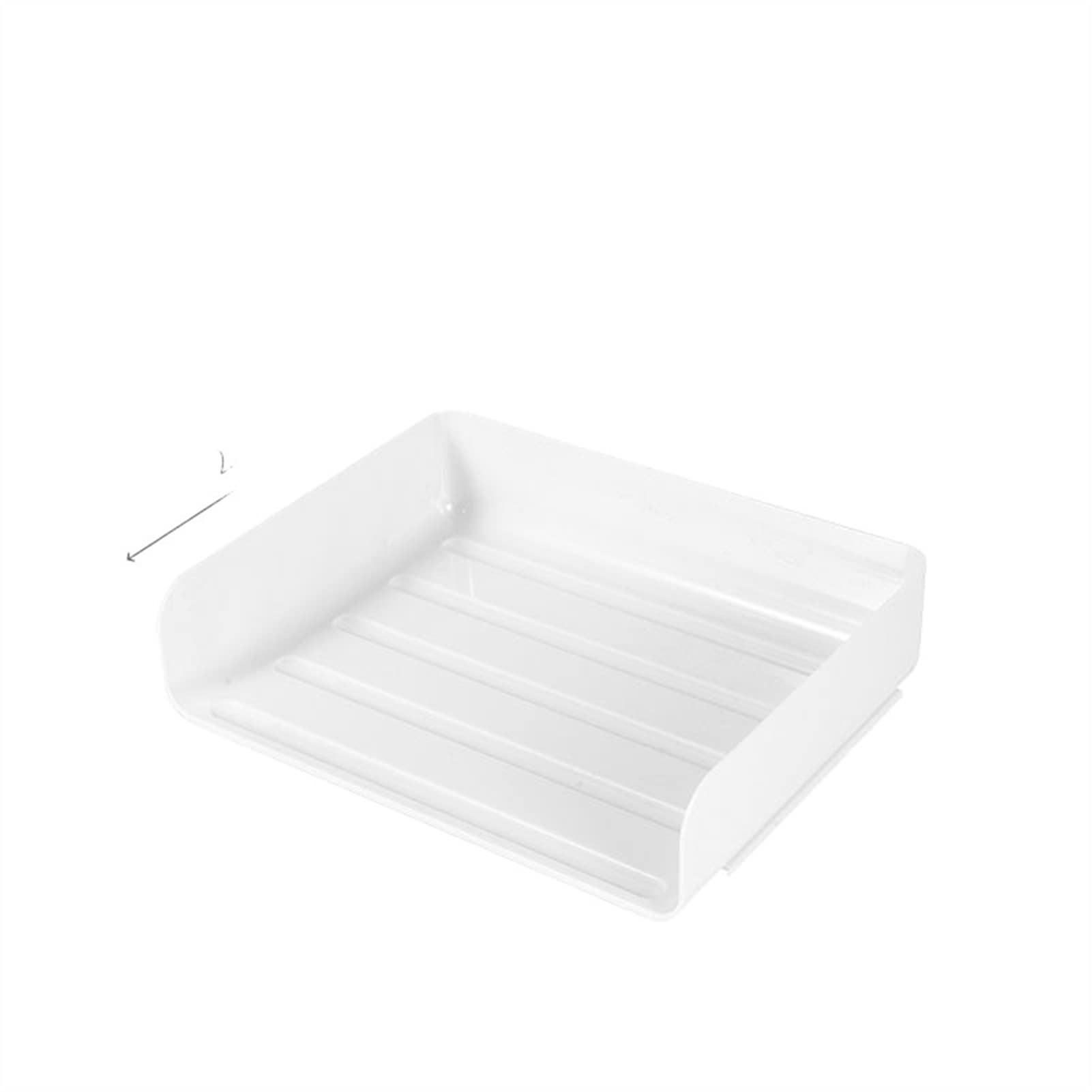 A4 Plastic File Folder Organizer - Desktop Document Paper Tray, Office Stationery Storage Box & Book Shelf Holder - White (1 Piece) - Perfect for Home, Office & School Organization