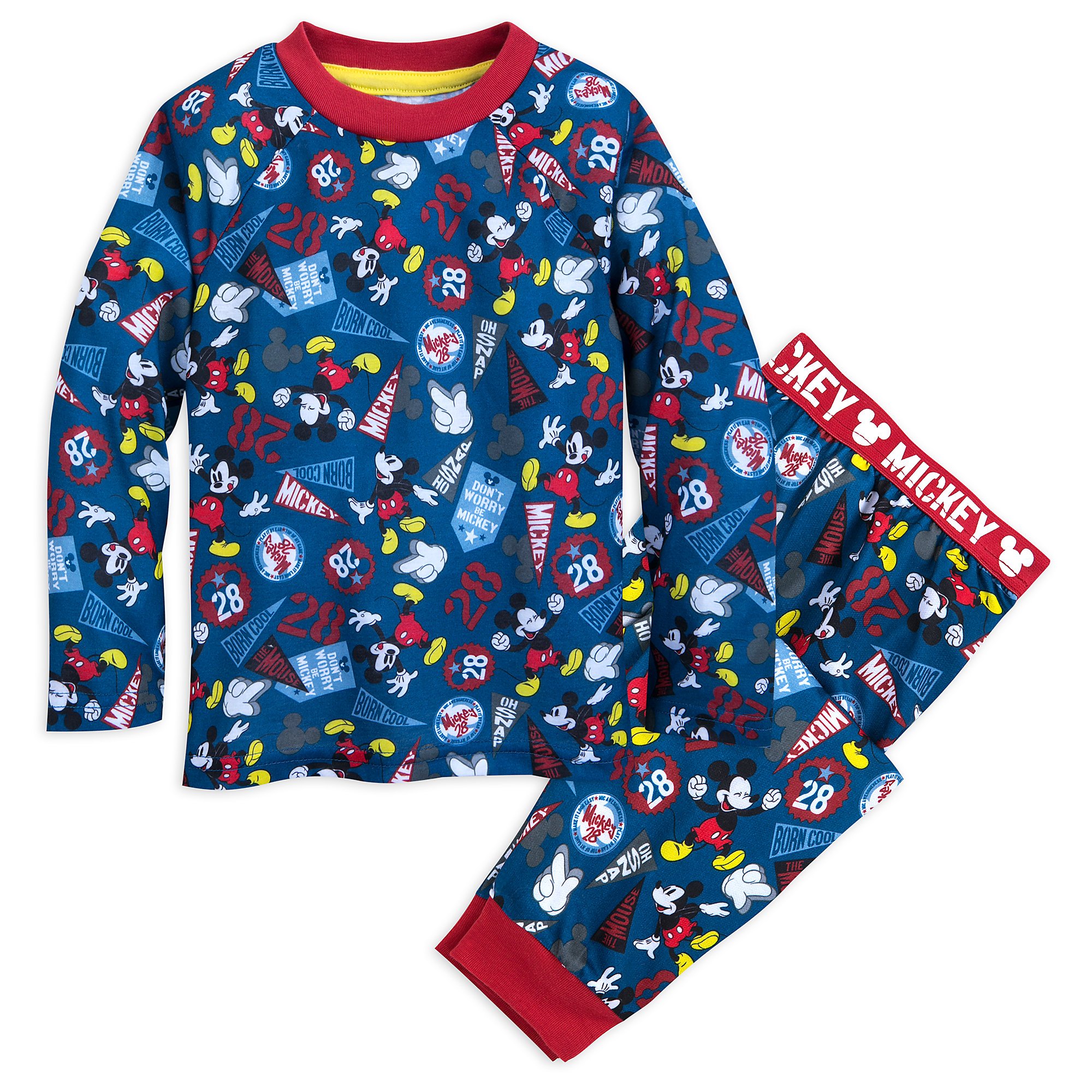 Disney Mickey Mouse Pajama Set for Boys - Soft Cotton Sleepwear with Fun Print - Perfect for Bedtime, Lounging & Sleepovers