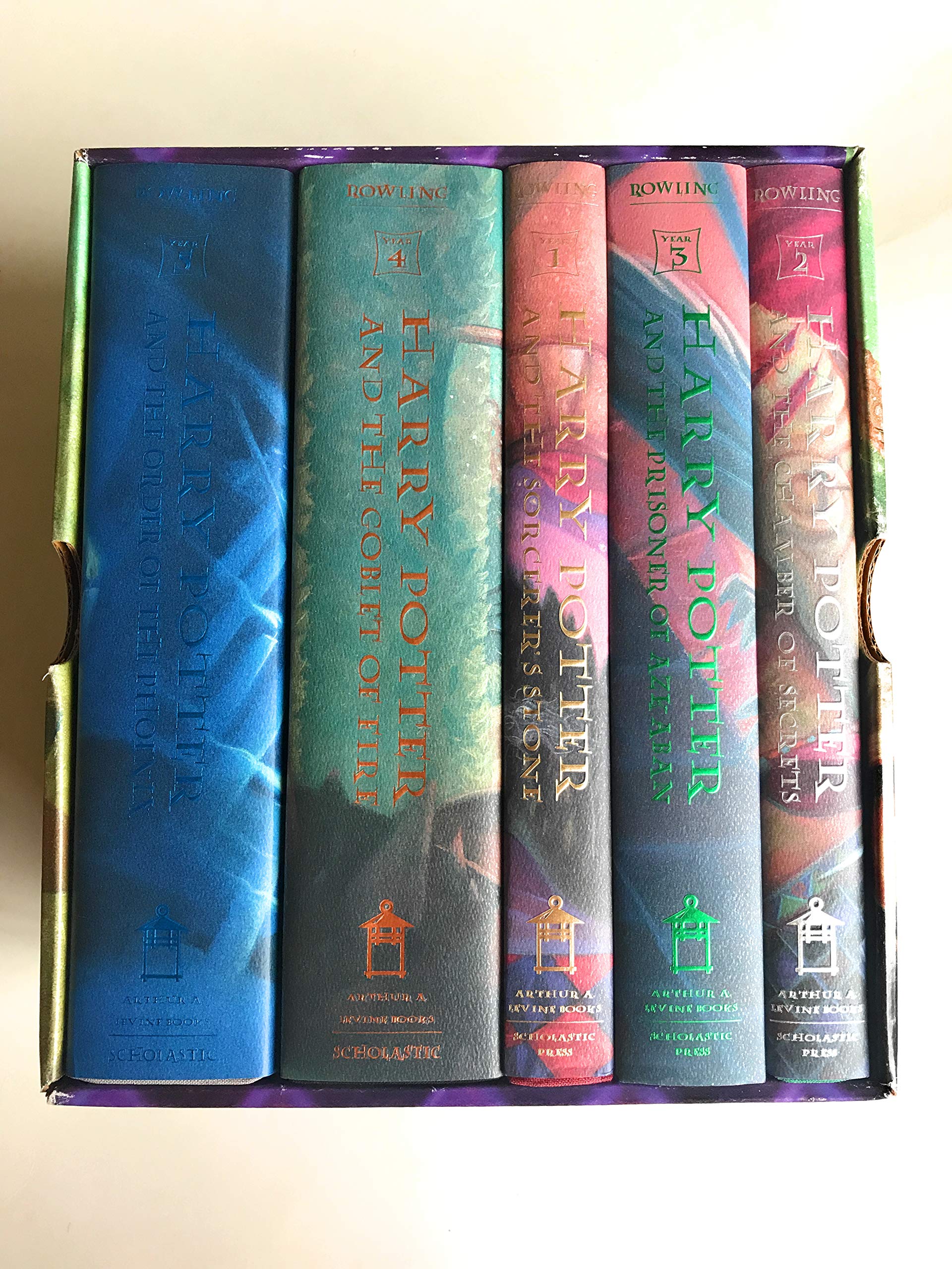 Harry Potter Hardcover Book Set (Books 1-5) - Complete Collection for Kids & Adults - Perfect for Gifts, Reading, and Home Library Display