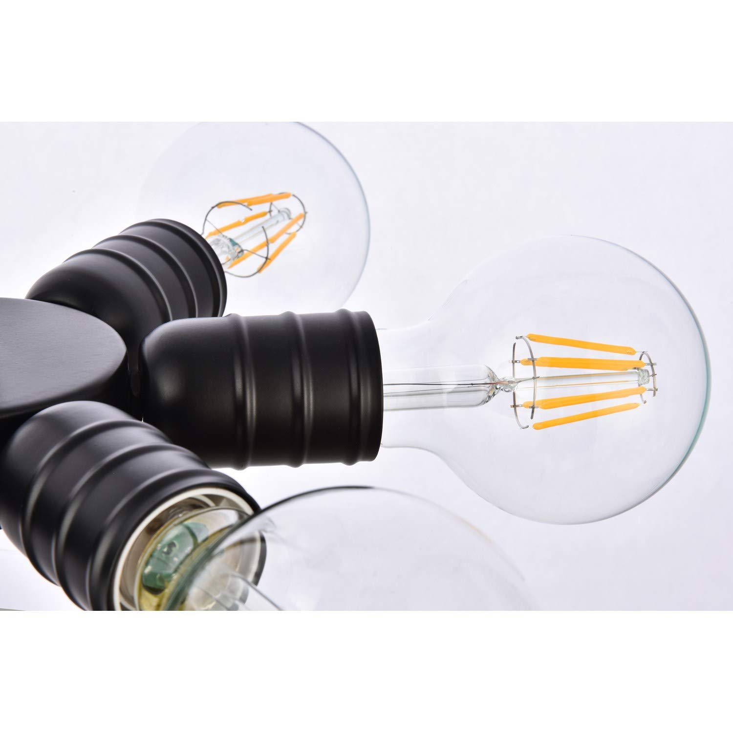 Reyes 6-Light Black Modern Pendant Lighting Fixture - Perfect for Dining Room, Kitchen Island, or Entryway Decor