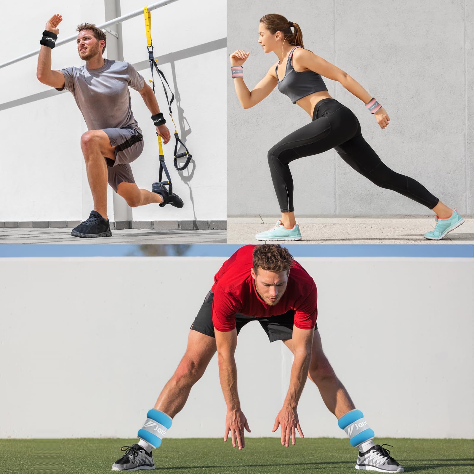 Adjustable Ankle Weights 1/2/3/4/6/8/10/12/20 LBS - Wrist & Leg Weights for Women, Men & Kids - Strength Training for Physical Therapy, Running, Walking, Gym Workout - Perfect for Home Fitness & Rehabilitation Exercises