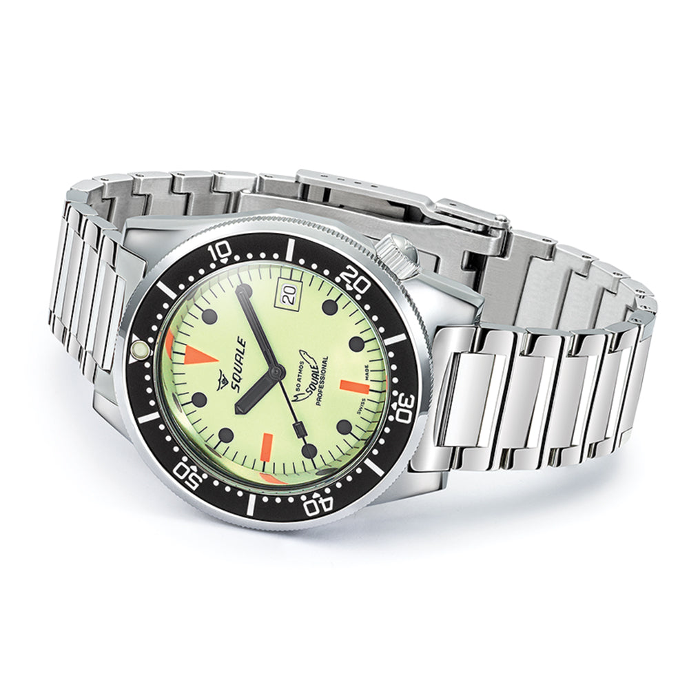 42mm Full Luminous Watch with Stainless Steel Bracelet - Perfect for Nighttime Activities, Diving, and Outdoor Adventures