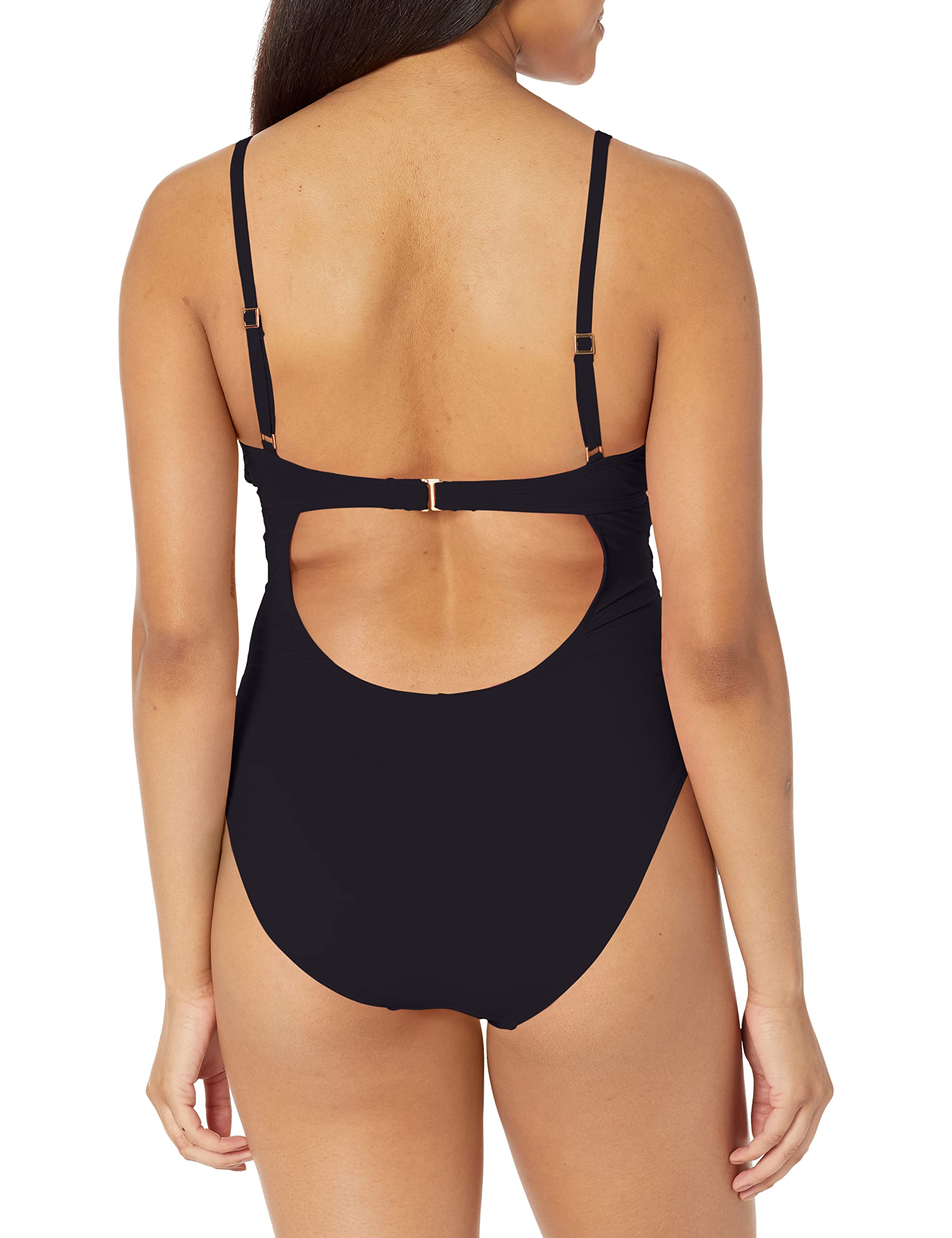 La Blanca Women's One Piece Swimsuit with Twist Keyhole Design - Island Goddess Bathing Suit for Beach Vacation & Pool Party | Flattering Swimwear for Summer
