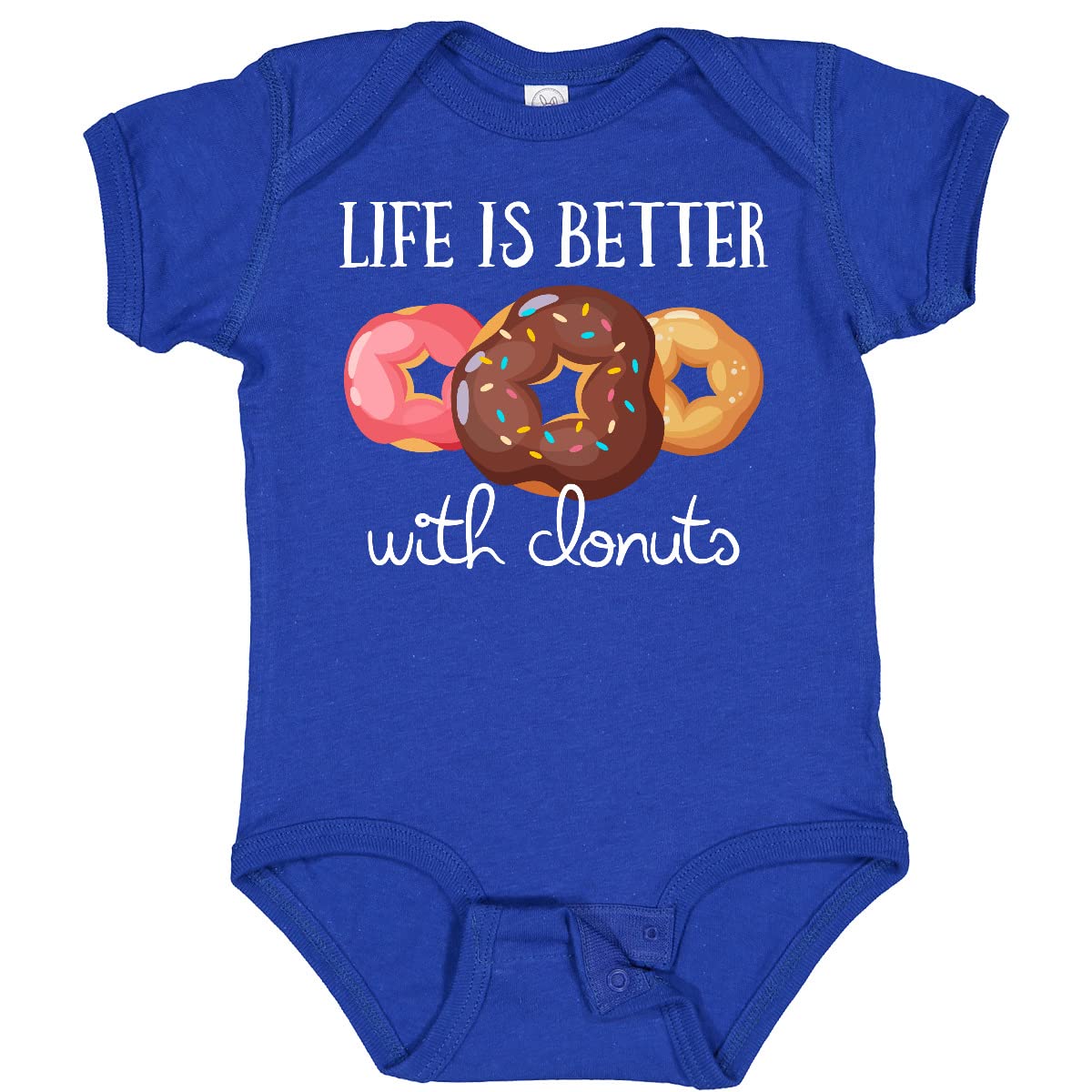 Life is Better with Donuts Baby Bodysuit - Cute Donut Print Onesie for Infants & Toddlers - Perfect for Birthday Parties, Photo Shoots & Everyday Wear