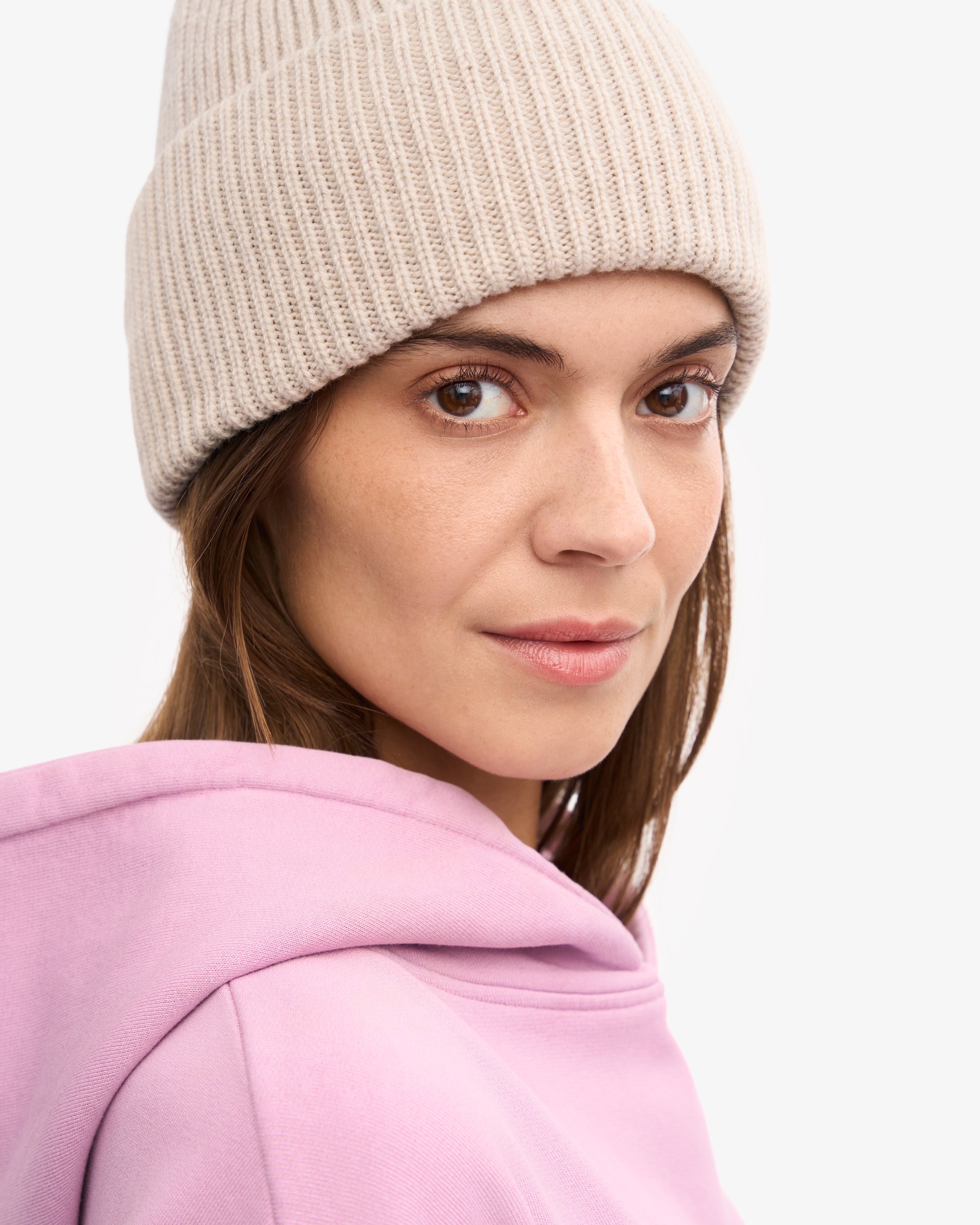 Premium Merino Wool Beanie Hat for Men & Women - Soft & Warm Winter Knit Cap in Ivory White - Perfect for Skiing, Hiking & Outdoor Activities
