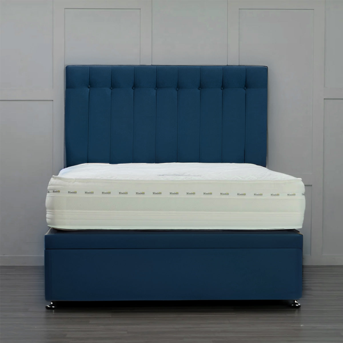 Side Opening Ottoman Bed Base with Storage - Queen Size Platform Bed Frame for Small Spaces - Perfect for Bedroom, Guest Room & Studio Apartments