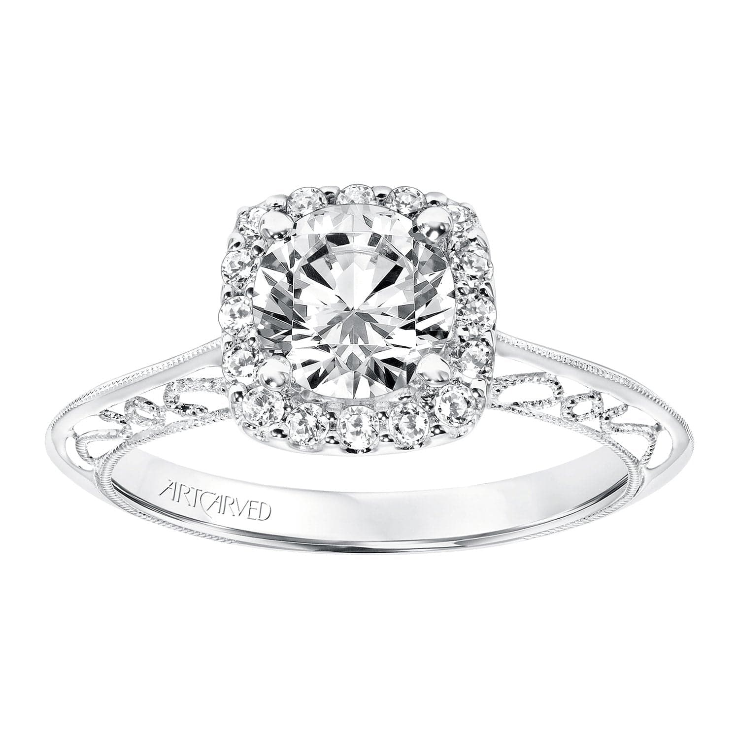 Audriana Diamond Semi Mount Ring – Elegant Wedding Band for Brides, Engagement Ring Setting, Customizable Jewelry for Special Occasions