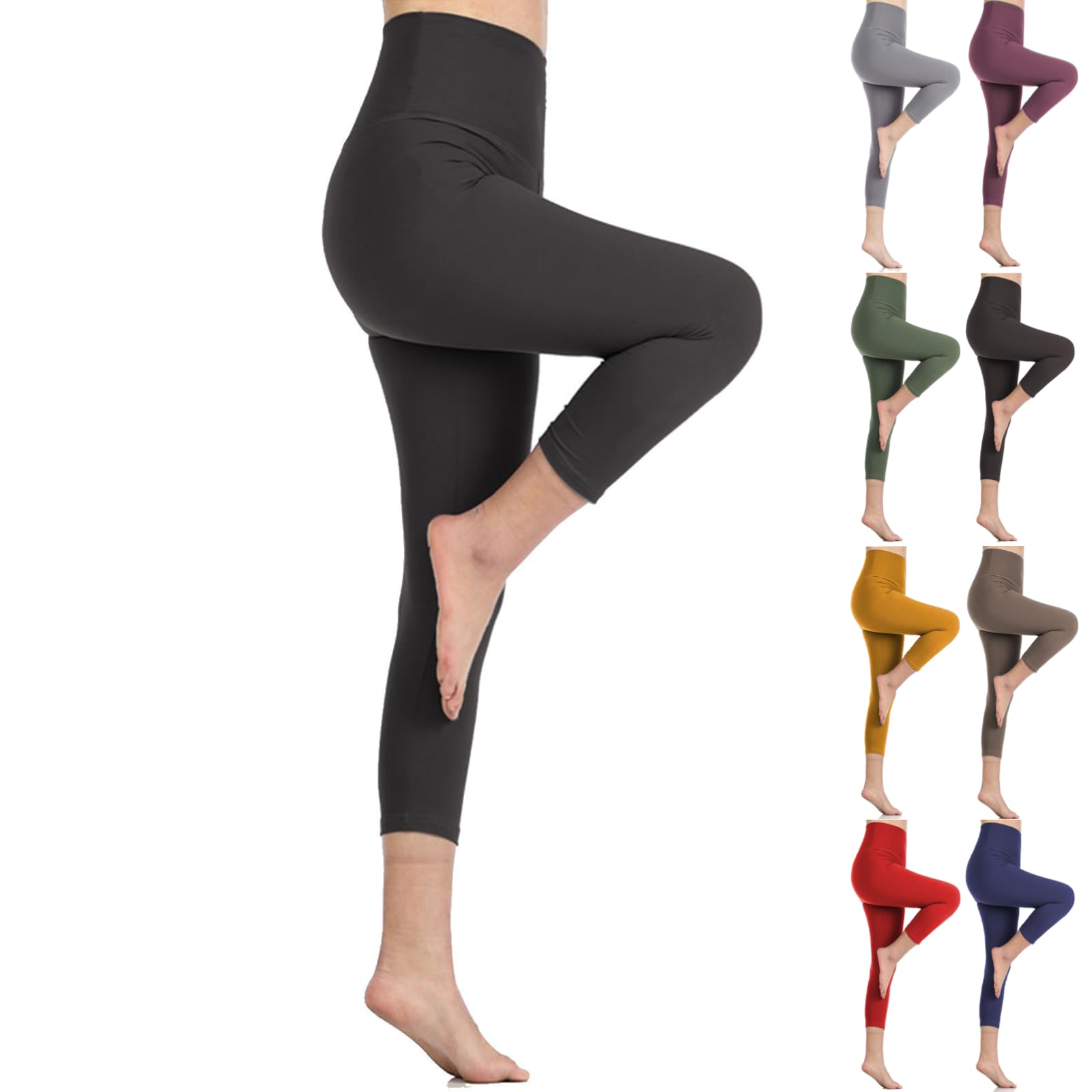 Best Women's High Waisted Capri Leggings - Tummy Control & Butt Lifting Yoga Pants - Ultra Soft Workout Leggings for Gym, Running & Everyday Wear