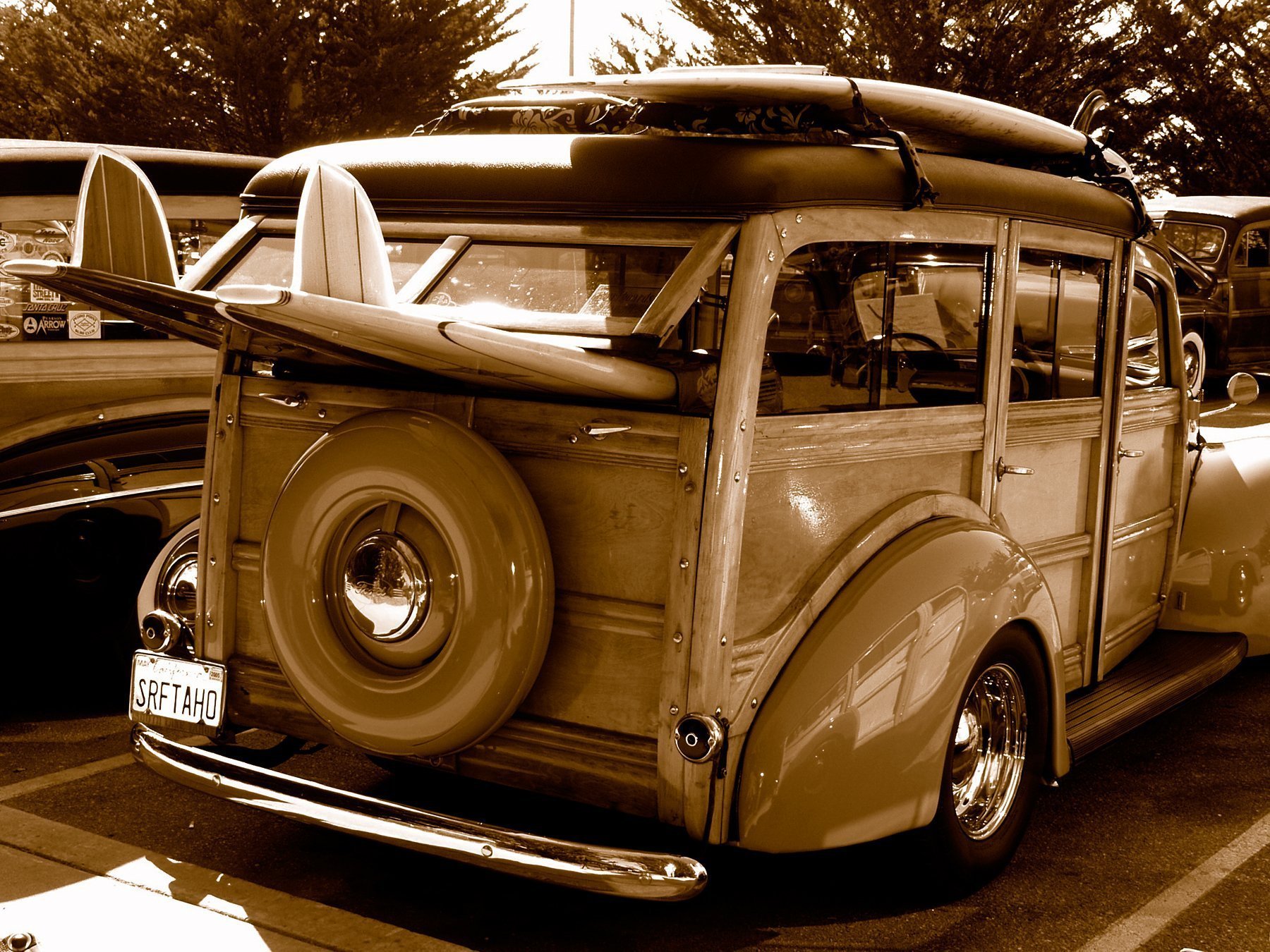 Woody Surf Wagon Fine Art Surfing Photography Print by Michael Verlangieri - Perfect for Beach House Decor, Surf Enthusiast Gifts & Coastal Wall Art