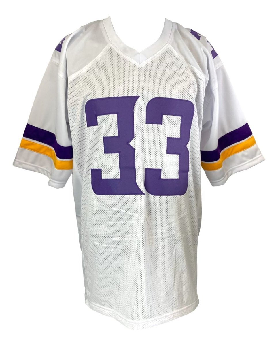 Aaron Jones Minnesota Vikings Autographed White Football Jersey - Limited Edition BAS ITP - Perfect for Collectors, Fans & Game Day Memorabilia