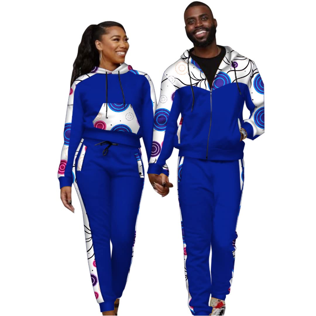 African Print Couple Outfits - 2-Piece Matching Tops & Pants Set for Women & Men | Summer African Fashion | Plus Size 4XL | Perfect for Date Nights & Cultural Events