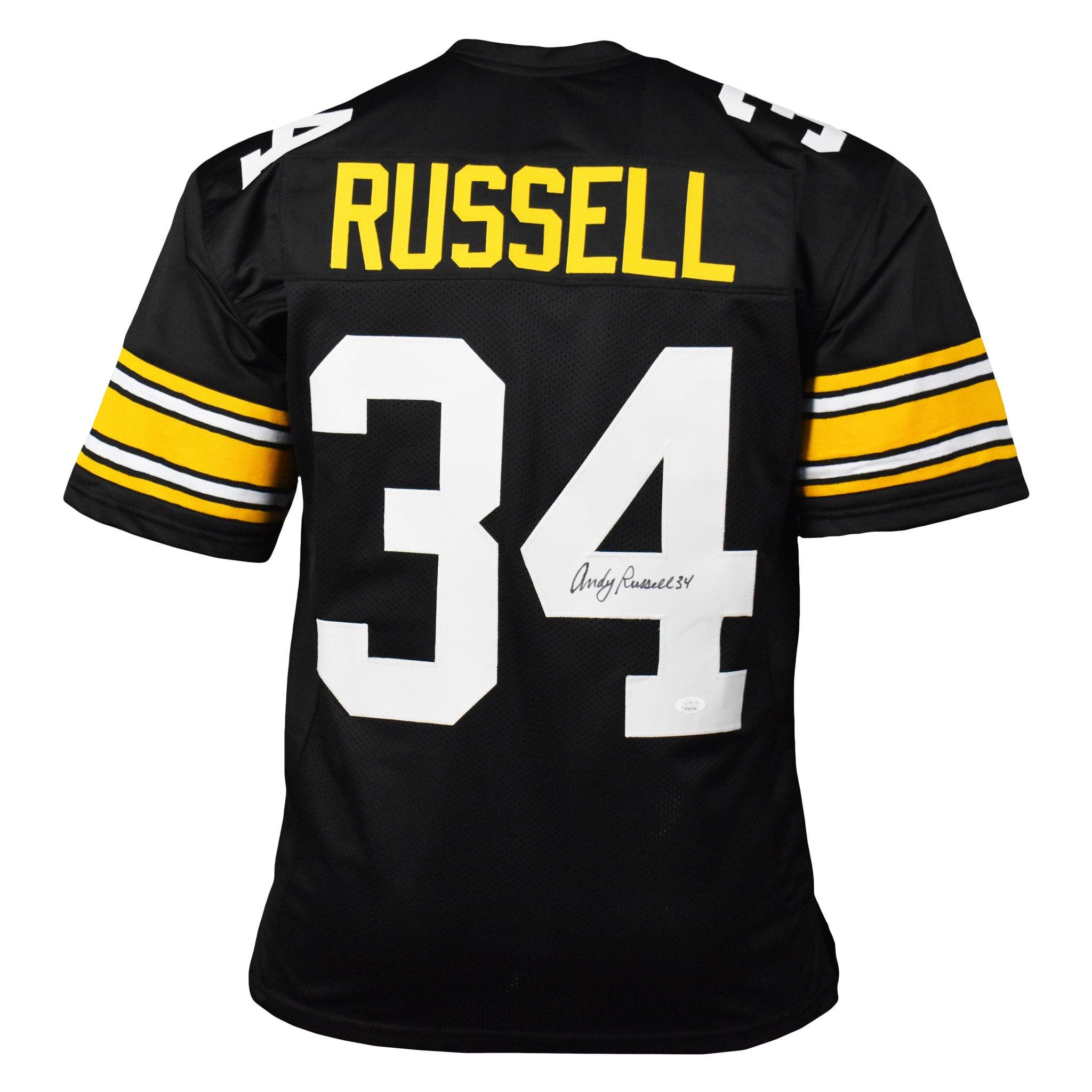 Andy Russell Authentic Signed Black Football Jersey - Pro Edition with JSA Certification - Perfect for Collectors, Fans & Sports Memorabilia Displays