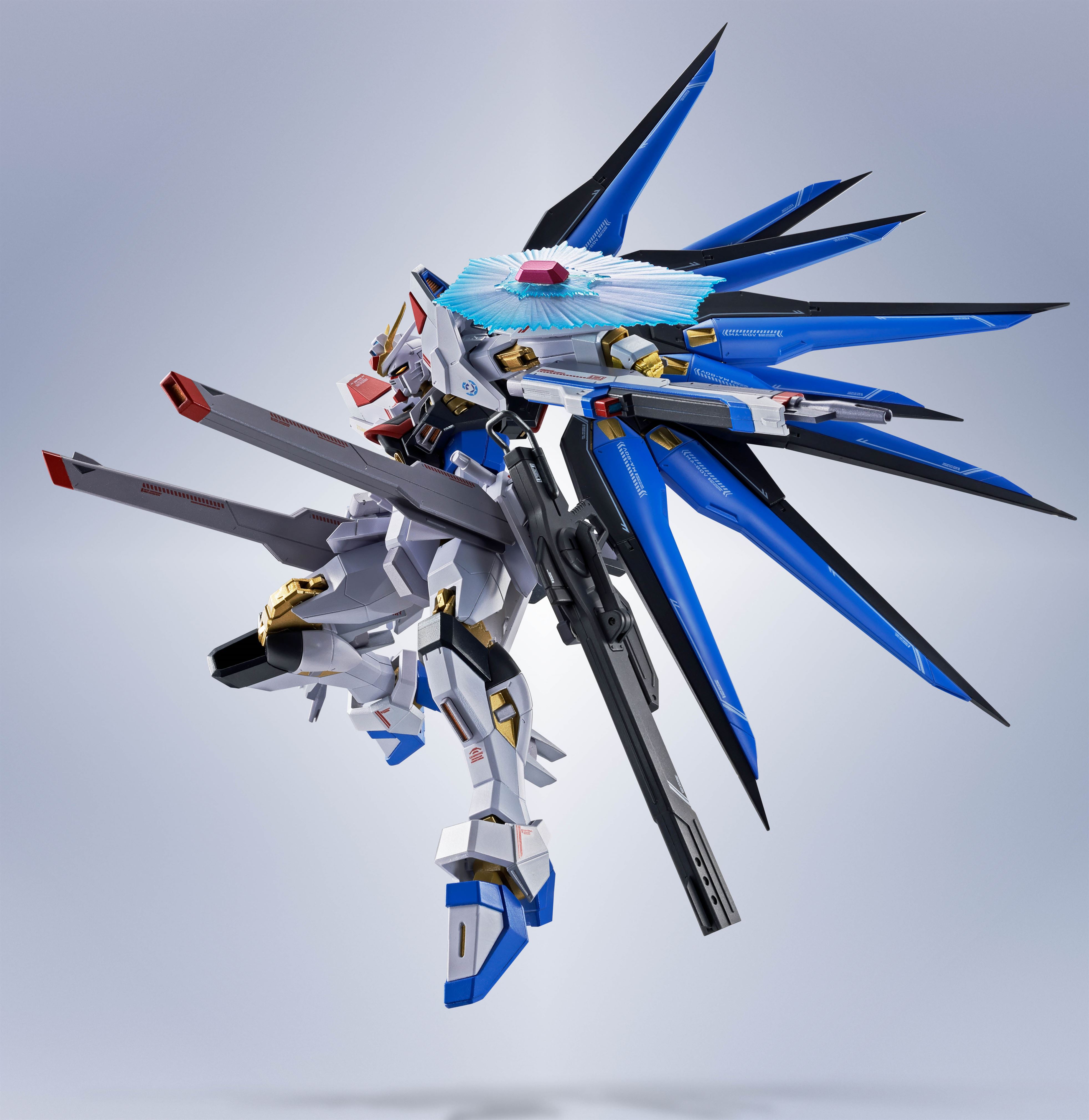 Bandai Metal Robot Spirits Gundam SEED Freedom ZGMF/A-262B Strike Freedom Gundam Type II Action Figure - Collectible Anime Model Kit for Display & Gundam Battles