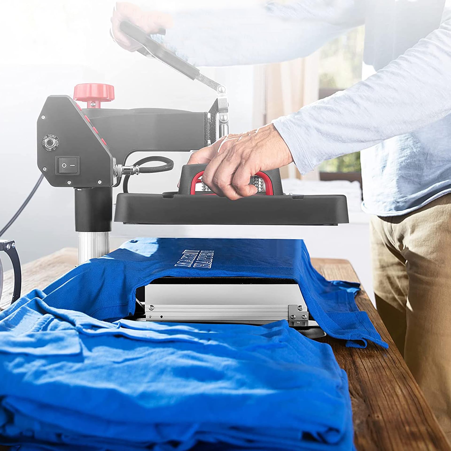 WHUBEFY 15x12 Inch 8-in-1 Digital Heat Press Machine - 360° Swing Away Sublimation Transfer for T-Shirts, Hats, Mugs & DIY Crafts | Perfect for Home Business & Custom Apparel Printing