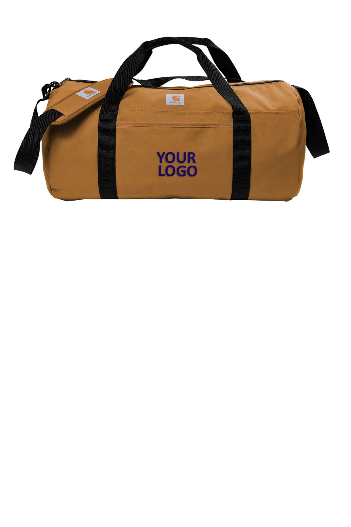 Carhartt 40L Canvas Packable Custom Duffel Bag - Heavy Duty Travel Duffel for Work & Gym - Water-Resistant Brown Duffle Bag for Men & Women - Perfect for Camping, Sports & Business Trips