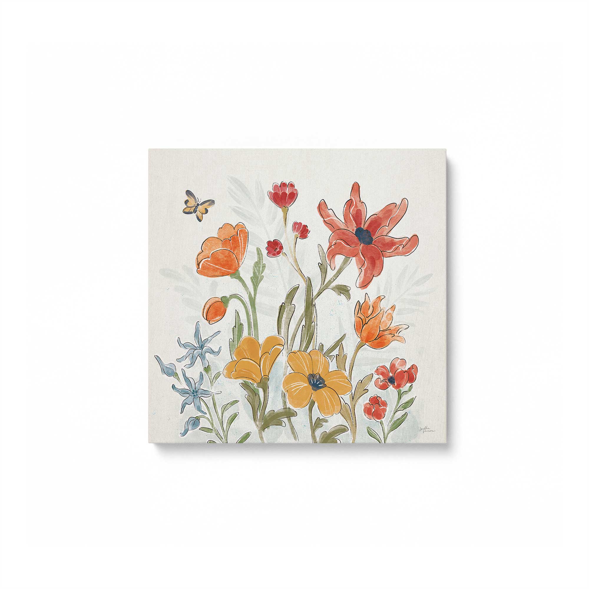 Garden Melody in Bloom IV - Floral Canvas Wall Art Print for Home & Office Decor - Perfect for Living Room, Bedroom, or Office Wall Decorations