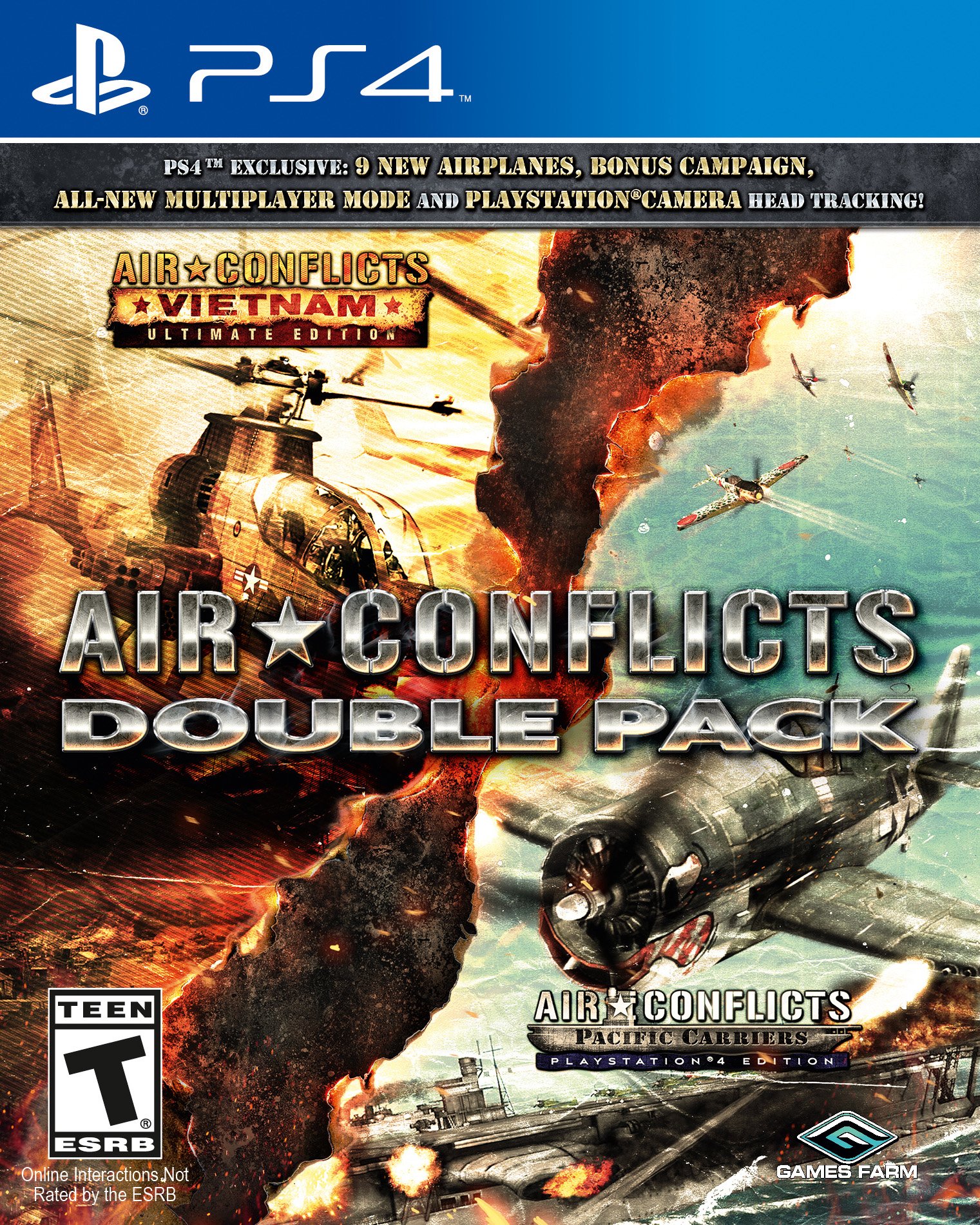 Air Conflicts - Double Pack for PlayStation 4 | WWII Combat Flight Simulator Game | Perfect for Aviation Enthusiasts & History Buffs
