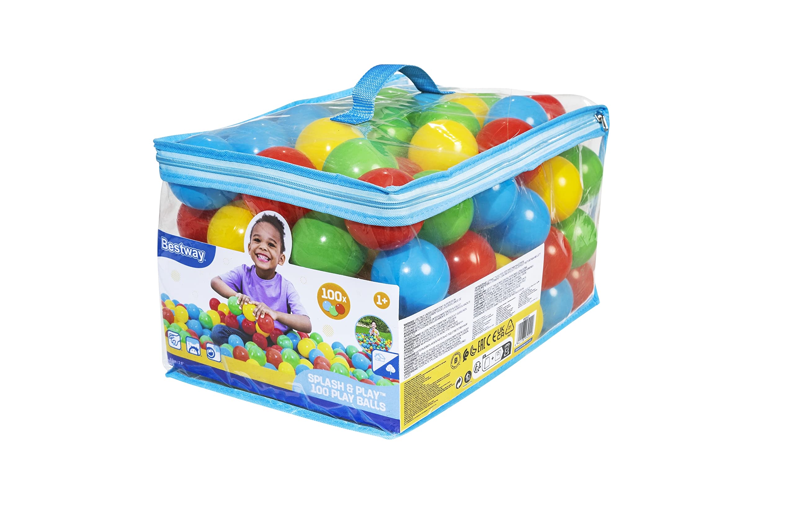 UP IN & OVER Splash & Play 100 Colorful Plastic Balls for Kids - Fun Pool, Beach & Backyard Water Play - Perfect for Summer Outdoor Activities & Toddler Sensory Play
