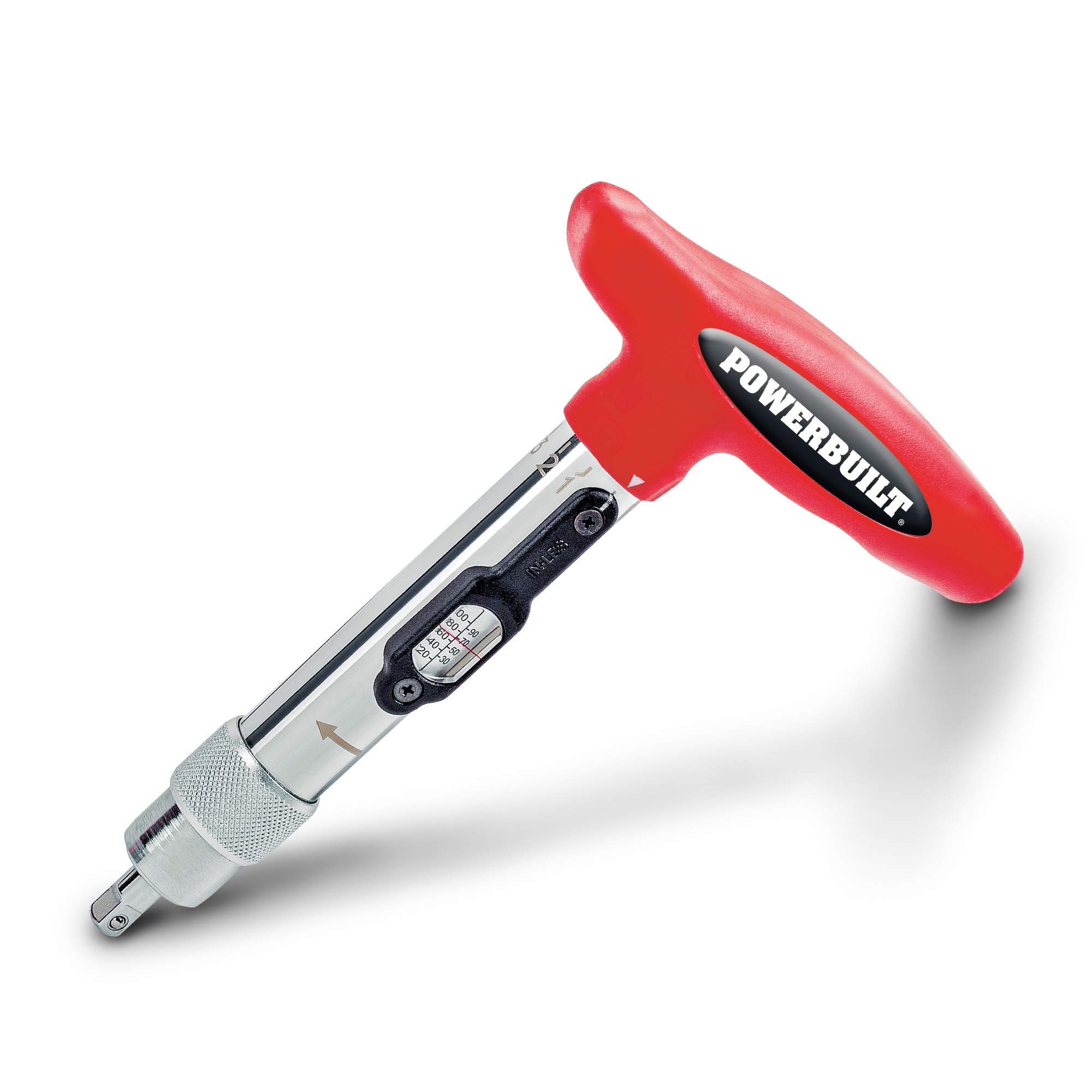 Powerbuilt 1/4 Inch Drive Ratcheting T-Handle Torque Wrench 20-100 in.lb - Precision Torque Tool for TPMS Systems, Bicycle Repair & Carbon Fiber Handlebars - Ideal for Automotive, Bike Maintenance & DIY Projects
