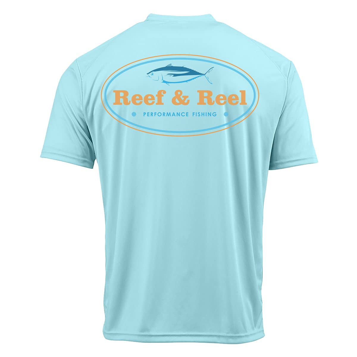 Reef & Reel Tuna Men's Quick-Dry UPF 50+ Fishing Shirt - Lightweight Performance Short Sleeve Shirt for Outdoor, Beach & Water Sports