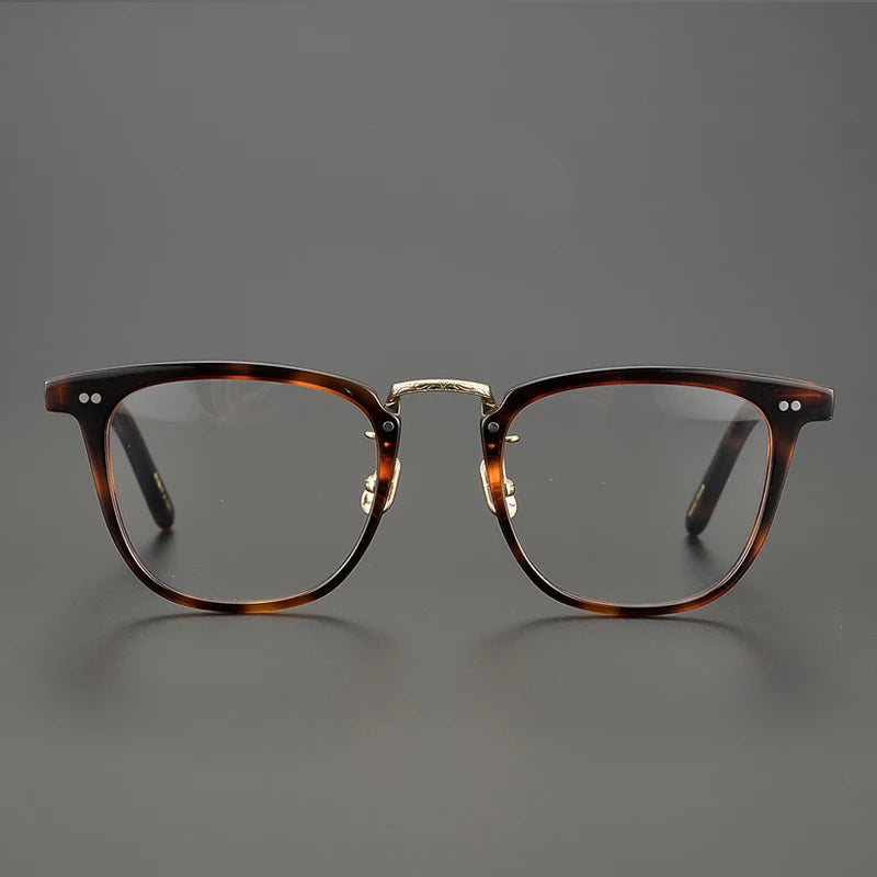 Stylish Black Unisex Square Acetate Eyeglasses C432 - Fashionable Full Rim Glasses for Men & Women - Perfect for Work, Reading & Everyday Wear