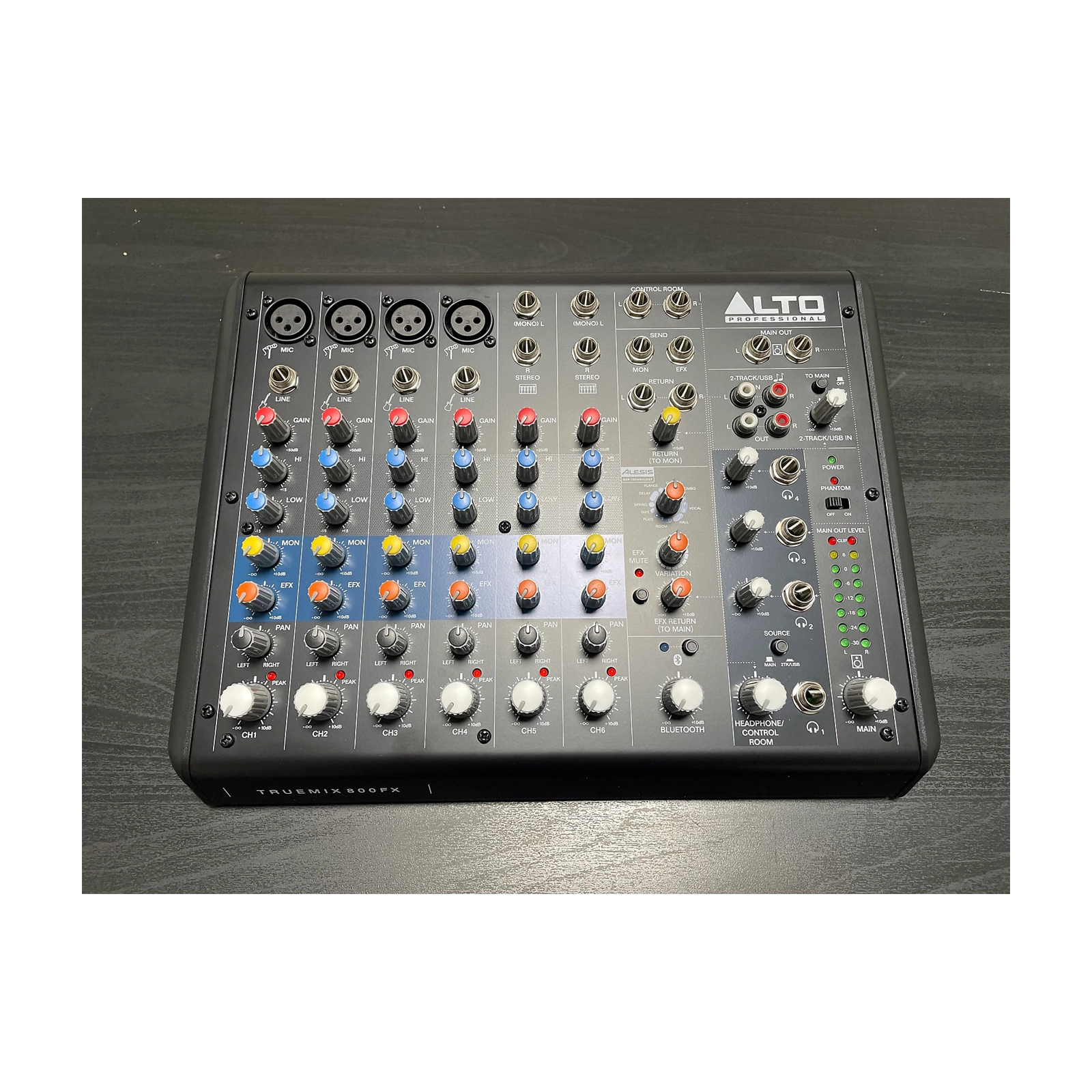 Alto Professional TrueMix 800FX 8-Channel Analog Audio Mixer with Multi-FX Effects - B-Stock (Perfect for Live Performances, Studio Recording & DJ Setups)