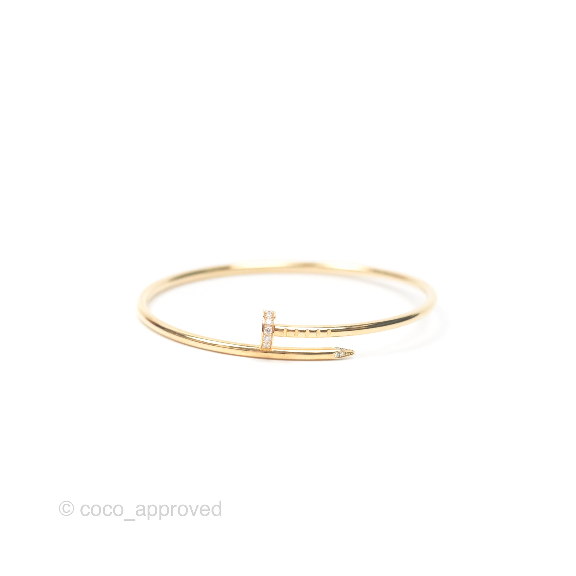 Cartier Small Juste Un Clou Bracelet 18K Yellow Gold Diamond - Luxury Nail Bracelet for Women, Elegant Jewelry Gift for Her - Perfect for Parties, Anniversaries & Special Occasions