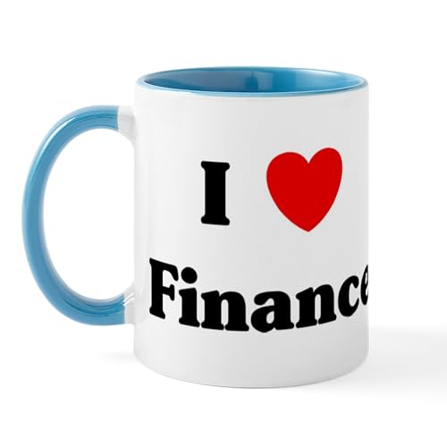 White/Blue Inside - I Love Finance Mug