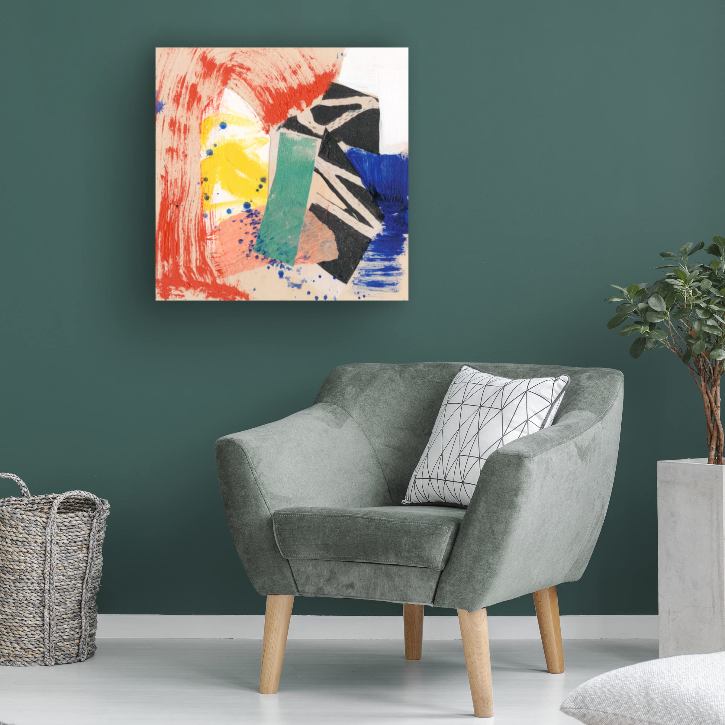 Jennifer Goldberger 'Primary Motion I' Canvas Art Print - Modern Abstract Wall Decor for Living Room, Bedroom & Office | Trademark Fine Art Collection