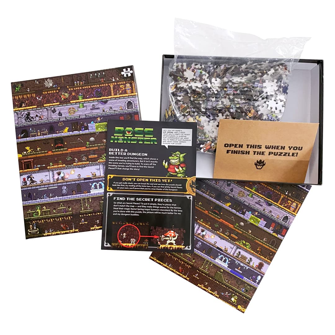 Boss Monster Puzzle by Brotherwise Games - 1000 Piece Challenging Jigsaw Puzzle for Adults & Teens | Perfect for Family Game Nights & Puzzle Enthusiasts