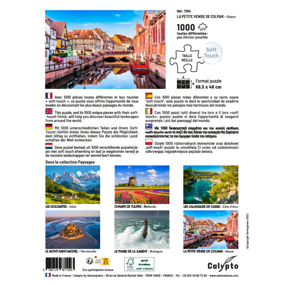 1000 Piece Colmar's Little Venice Jigsaw Puzzle - Alsace France Scenery - Perfect for Family Game Night & Stress Relief