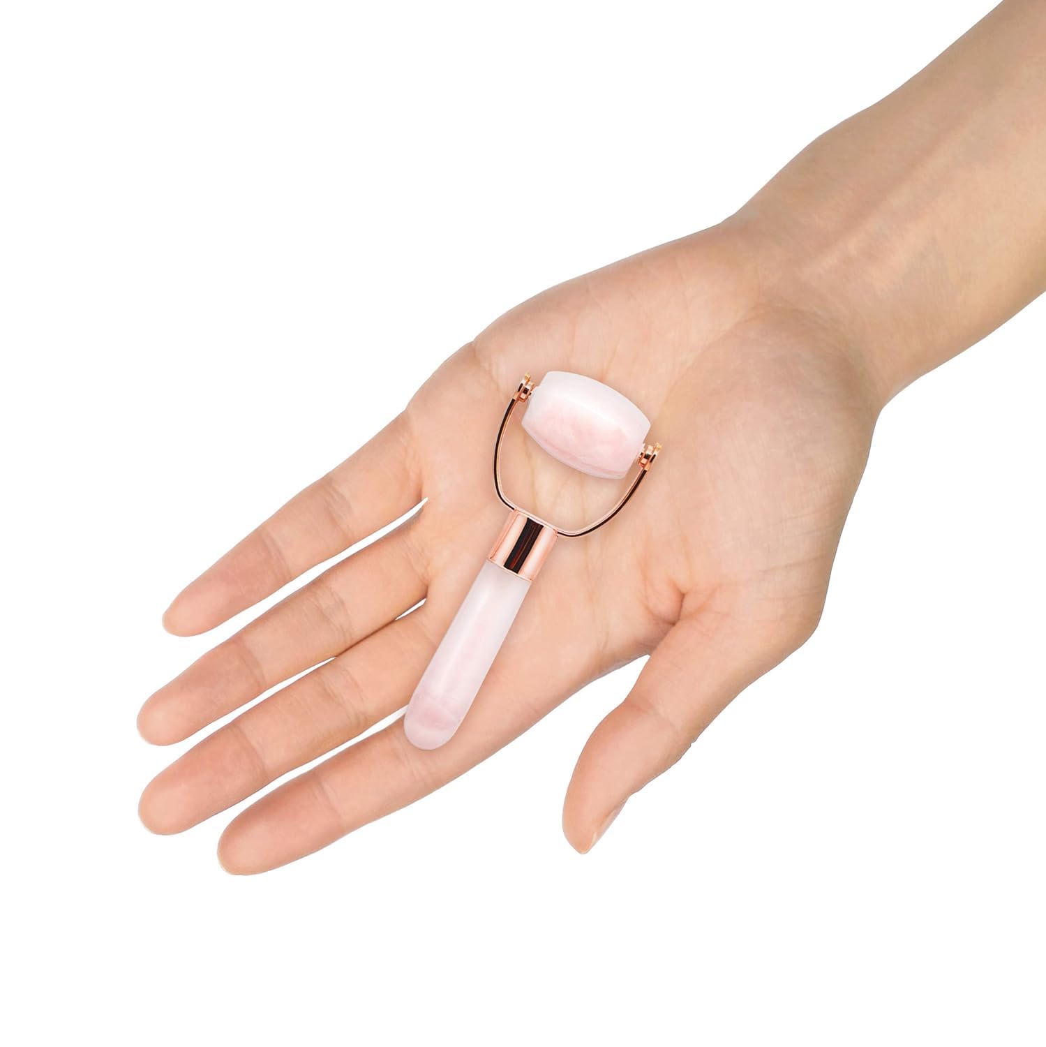 Jenny Patinkin Rose Quartz Facial Roller - Mini Face Massage Tool for Glowing Skin, Puffiness & Wrinkles Reduction | Perfect for Home Spa, Self-Care & Travel Skincare Routine