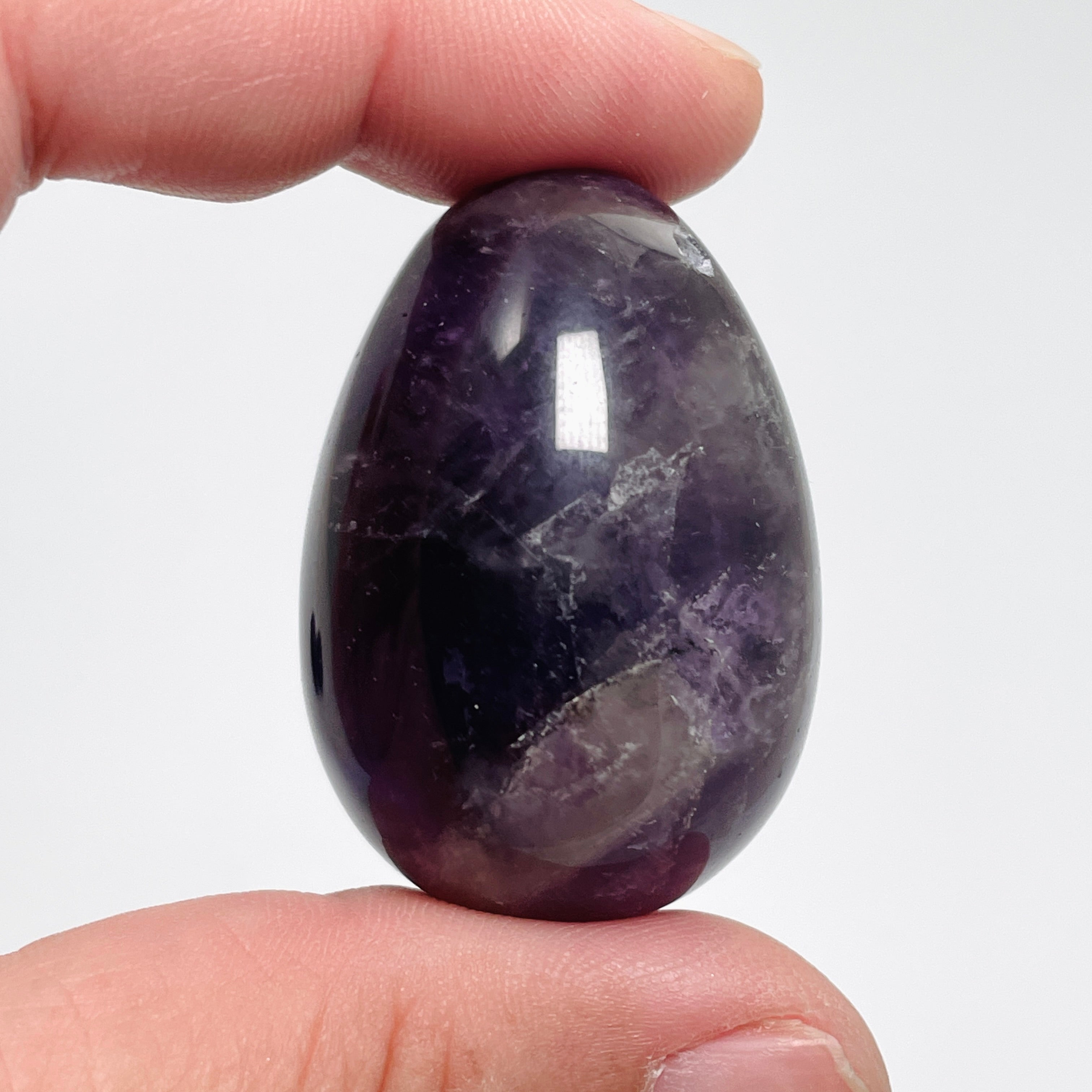 Natural Amethyst Egg AME 60 - Healing Crystal for Meditation, Stress Relief & Home Decor | Perfect for Spiritual Practice, Yoga & Gift Giving
