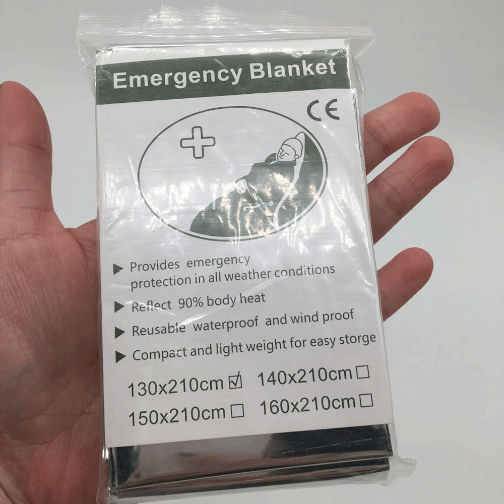 4 Pack Mylar Emergency Blankets - Lightweight Foil Thermal Blankets for Outdoor Survival, Camping, Hiking & First Aid Kits | Compact & Waterproof for Emergency Preparedness & Disaster Relief