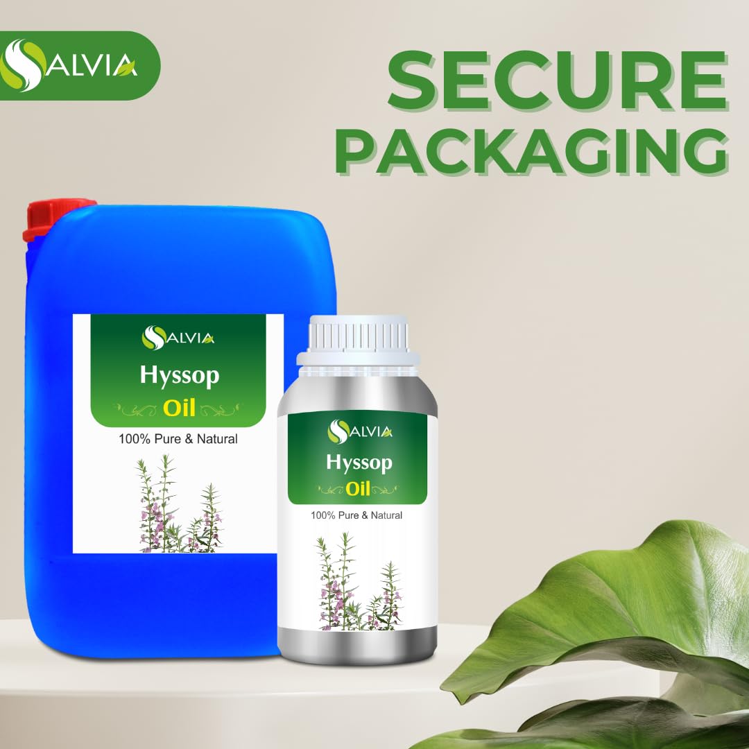 100% Pure & Natural Hyssop Essential Oil (Hyssopus officinalis) - Undiluted, Unrefined, Organic, Therapeutic Grade - 2000ml/67.6fl oz for Aromatherapy, Diffusers & Massage