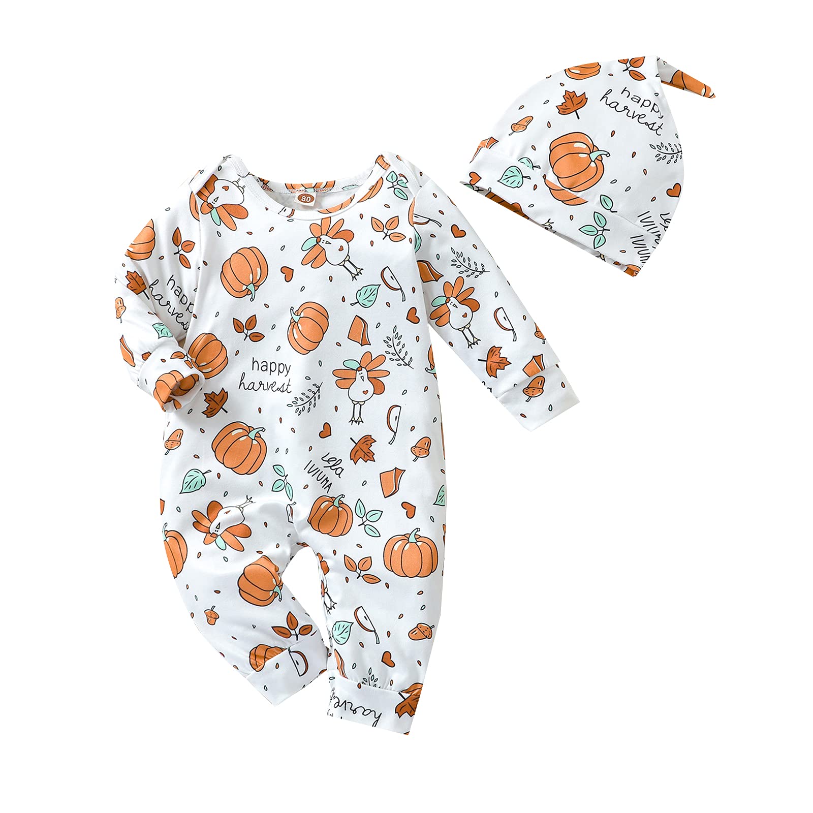 Thorn Tree Unisex Baby Romper Set - Long Sleeve Jumpsuit & Hat 2-Piece Outfit for Newborns | Halloween Costume, Photoshoot & Everyday Wear