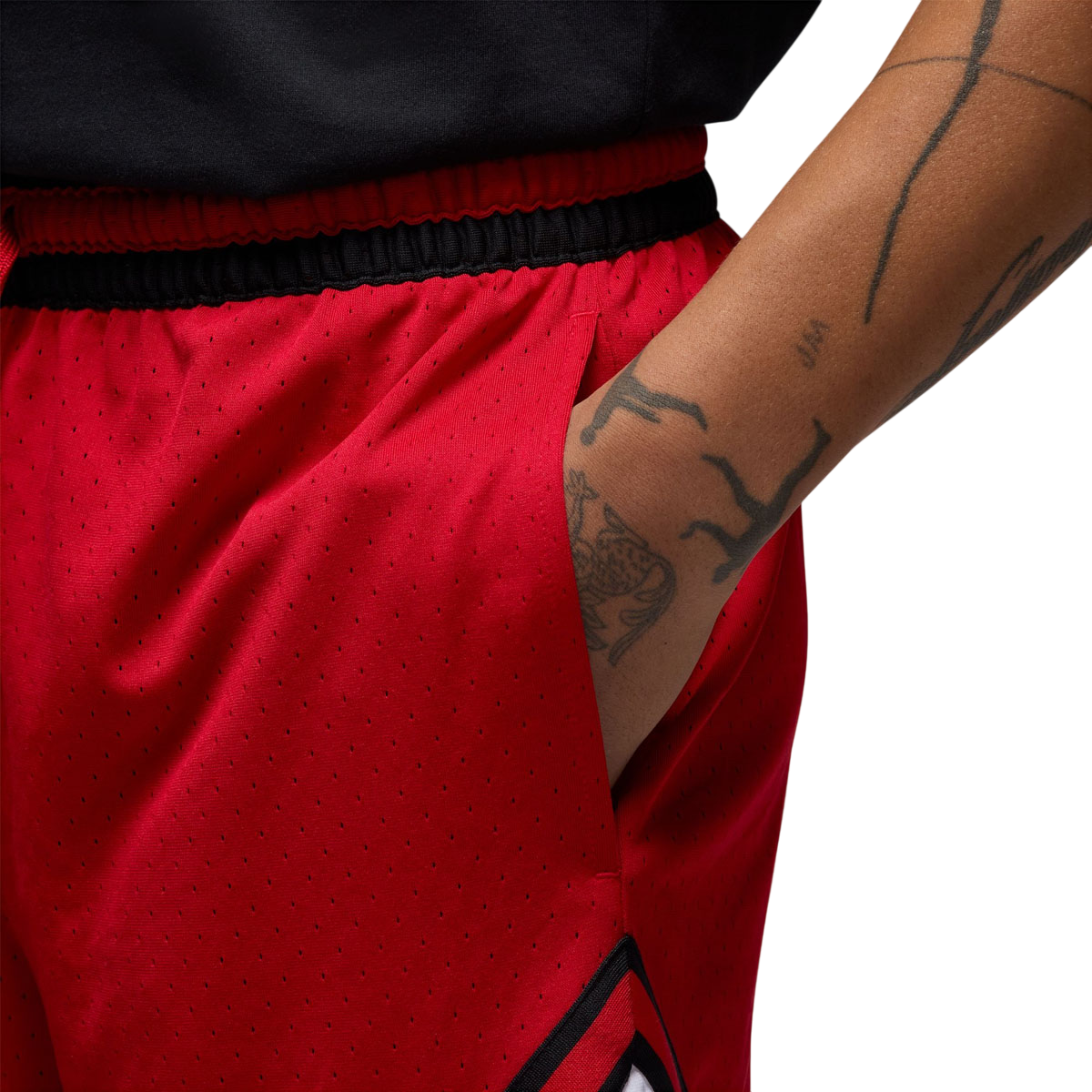 Dri-Fit Diamond Shorts for Men & Women - Breathable Quick-Dry Athletic Shorts in Red, White, Black - Perfect for Running, Gym Workouts & Summer Sports